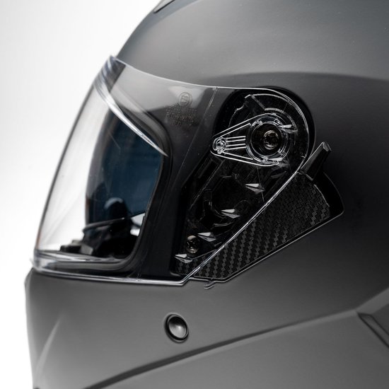 MOTOBLOUZ TEXEL EVO Casque intégral - Casque homologué ECE 22.06 Scooter, Moto & Cyclomoteur - Hommes & Femmes - Noir mat - M