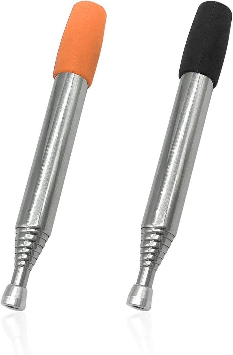 Vuurkorf Accessoires - Vuurstarter Set - Kampvuur Maken - Telescopisch Design - 2 Stuks 50 cm - Zwart Oranje
