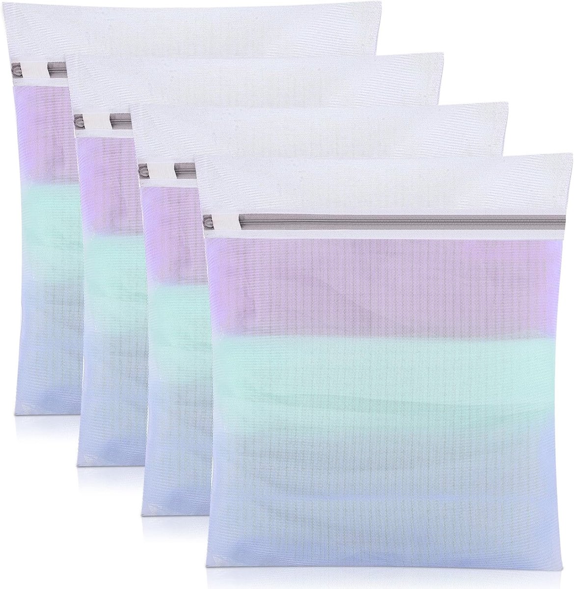 SnelShoppen - 4 Stuks Wasnet voor Wasmachine, 30 x 40cm Waszak met Rits voor Kleding, Ondergoed, Babykleding, Delicate Kleding Bescherming