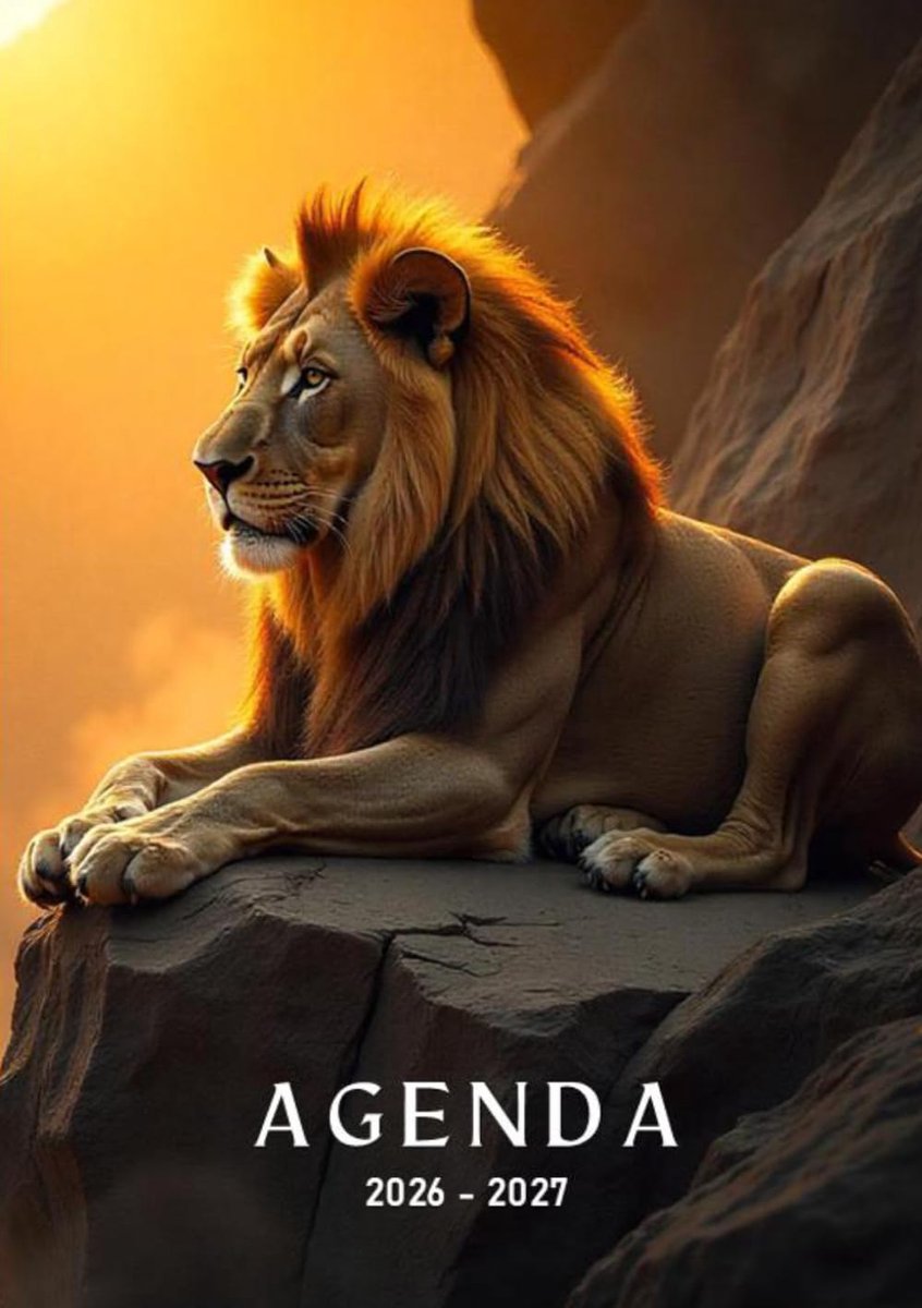SnelShoppen - Agenda Scolaire 2026 2027 Lion - Organisateur en Planificateur Journalier 1 Dag Per Pagina met Uurlijn, Geschikt voor School en Studie,