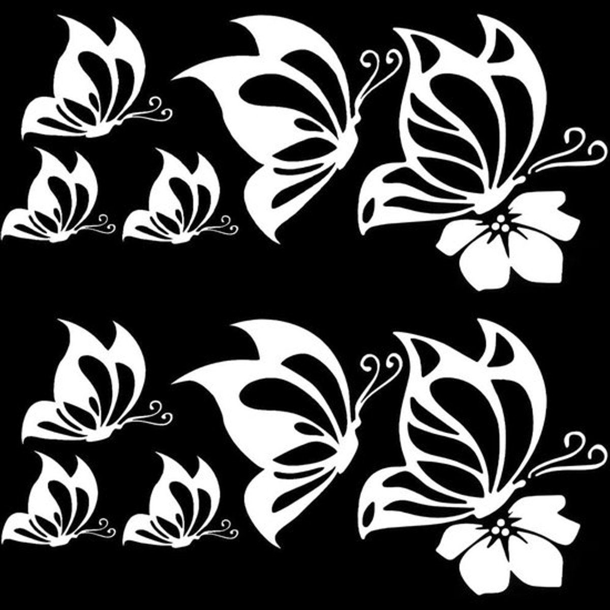 Auto Sticker Set Vlinders - Reflecterend - Waterdicht - Vrouwenauto - Decoratie