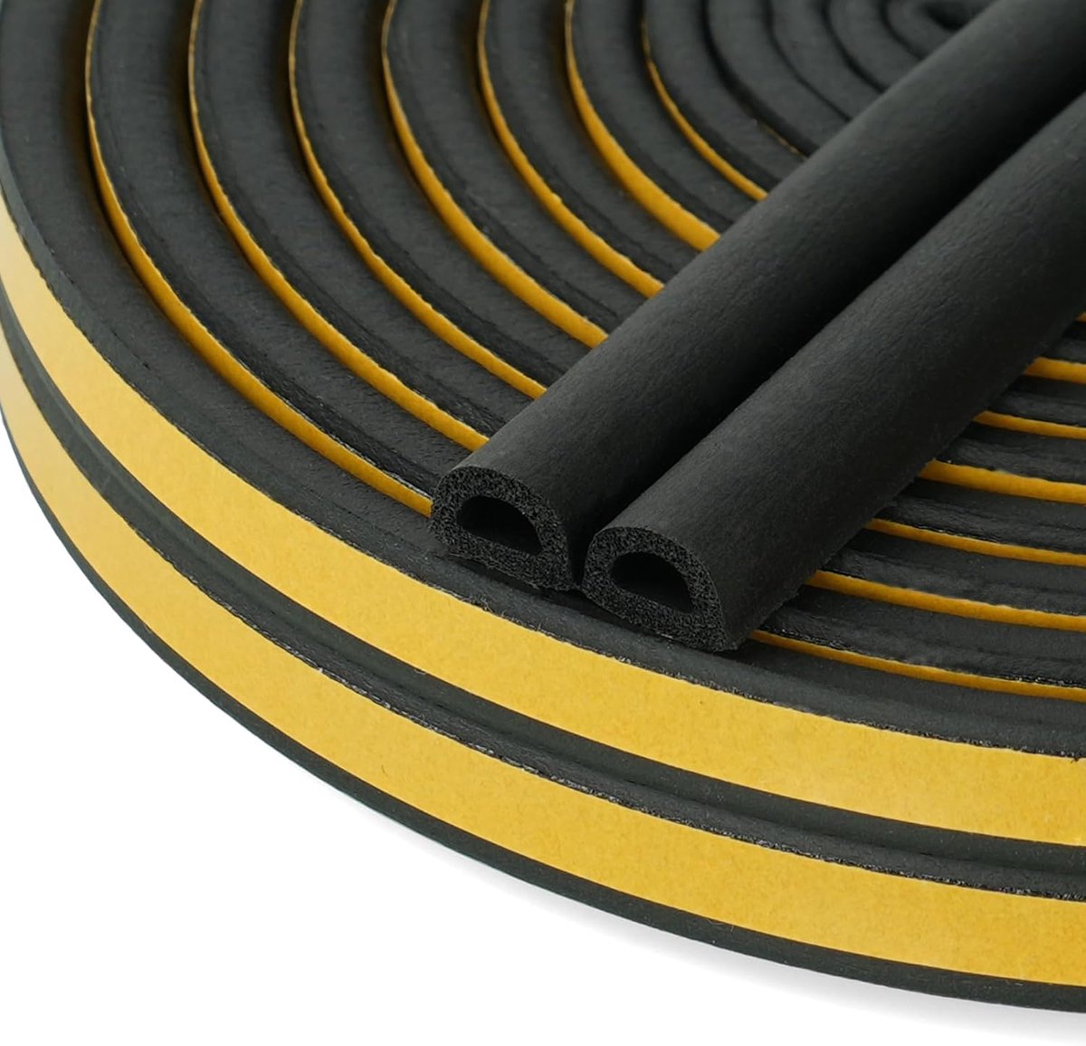 SnelShoppen - Sealing Tape voor Deuren en Ramen, Zelfklevende Dichtstrip, Geluidsisolatie, Anti-Collisie Rubber Schuim, 6 Meter, Zwart, 9mm Breed
