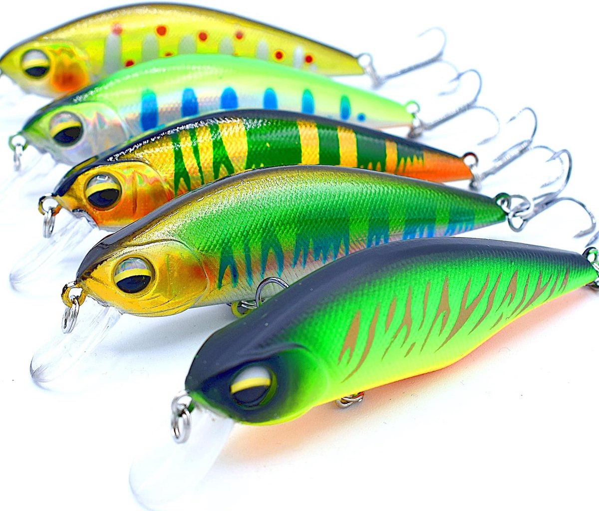 SnelShoppen - Fishing - Snoek kunstaas 9 cm - 12 g, 5 stuks - Perfect voor ondiep water en snoekvissen - Hoogwaardige triple hooks - Realistische zwem
