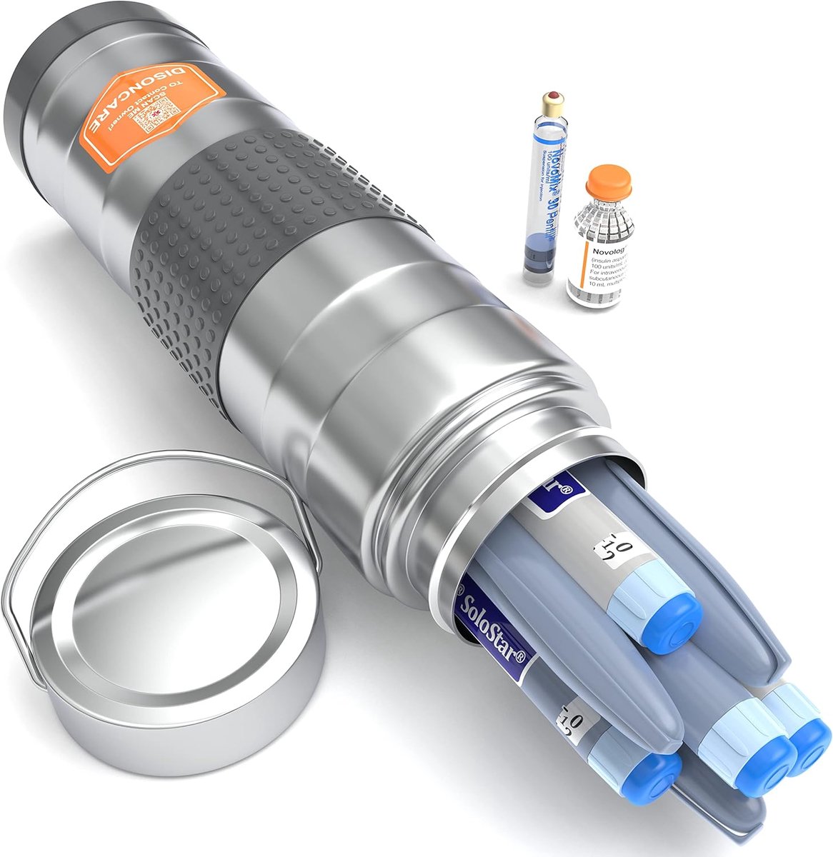 SnelShoppen - 74H 7 Pens Insulin Cooler Reistrolley - Grote Capaciteit, Diabetische Koeler met QR Medische Waarschuwingslabel - Ideaal voor Reizen, TS
