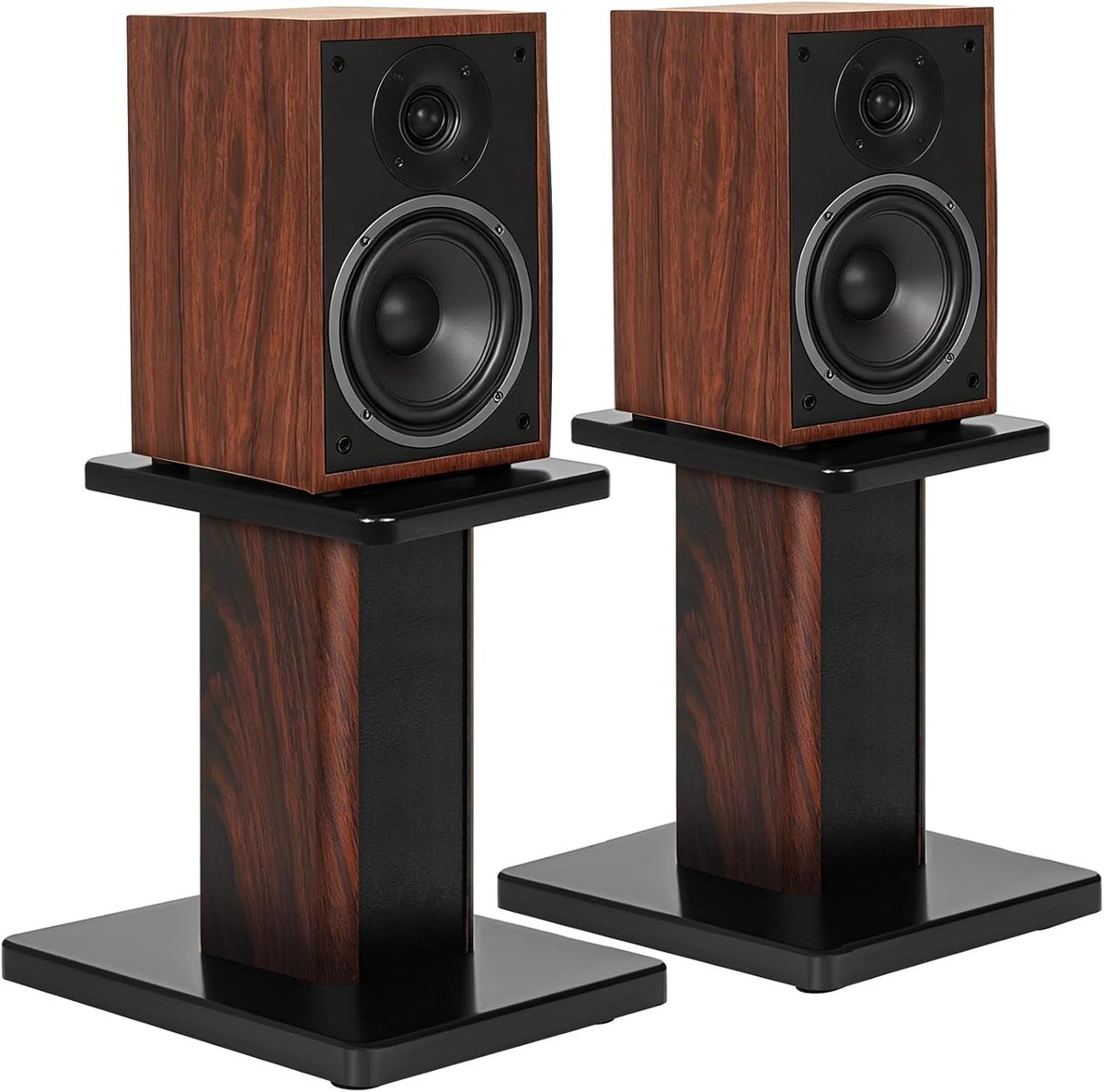 Verstelbare Houten Speakerstands voor Surround Sound, Set van 2 met Sand Fill Tuning, Ideaal voor Thuisbioscoop en Audio-installaties