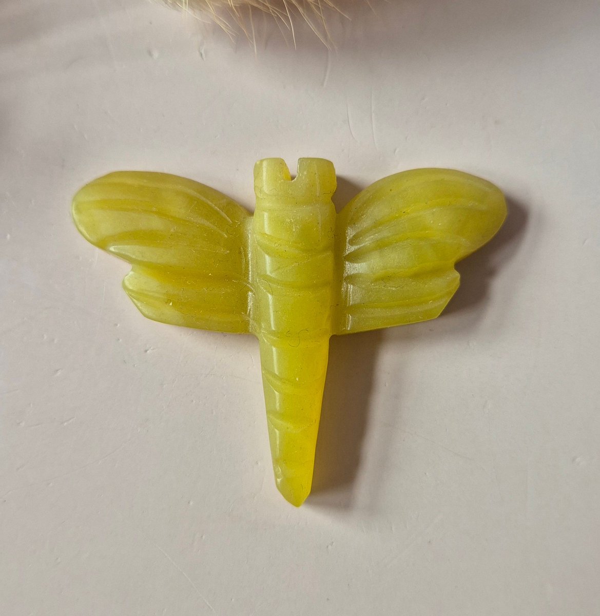 Serpentijn Libelle 5 cm – crystal carving in diverse steensoorten Edelsteen