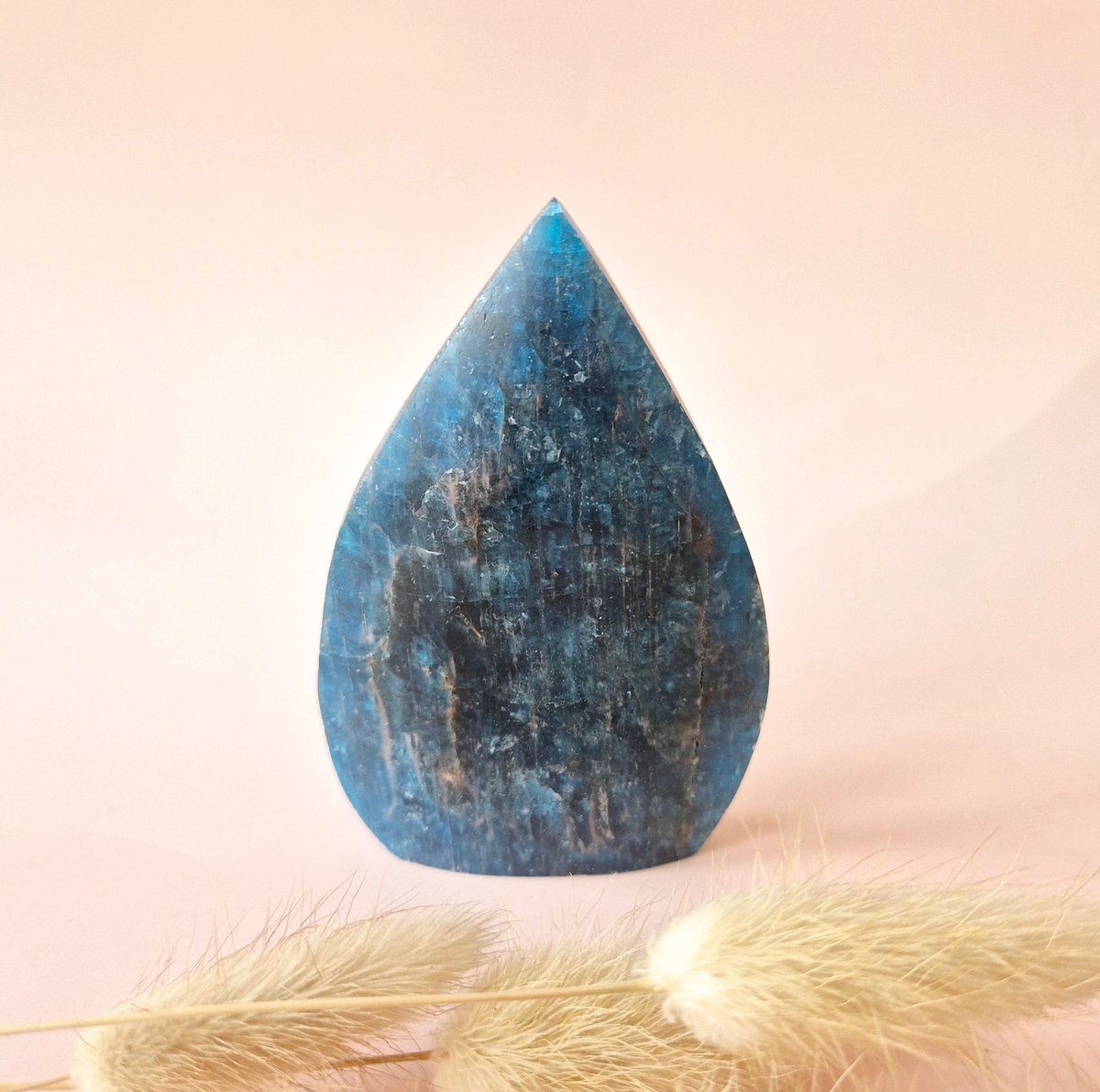 Blauwe Apatiet - Druppelvormige Drop Staande Edelsteen Kristal Flame Blue Apatite 2