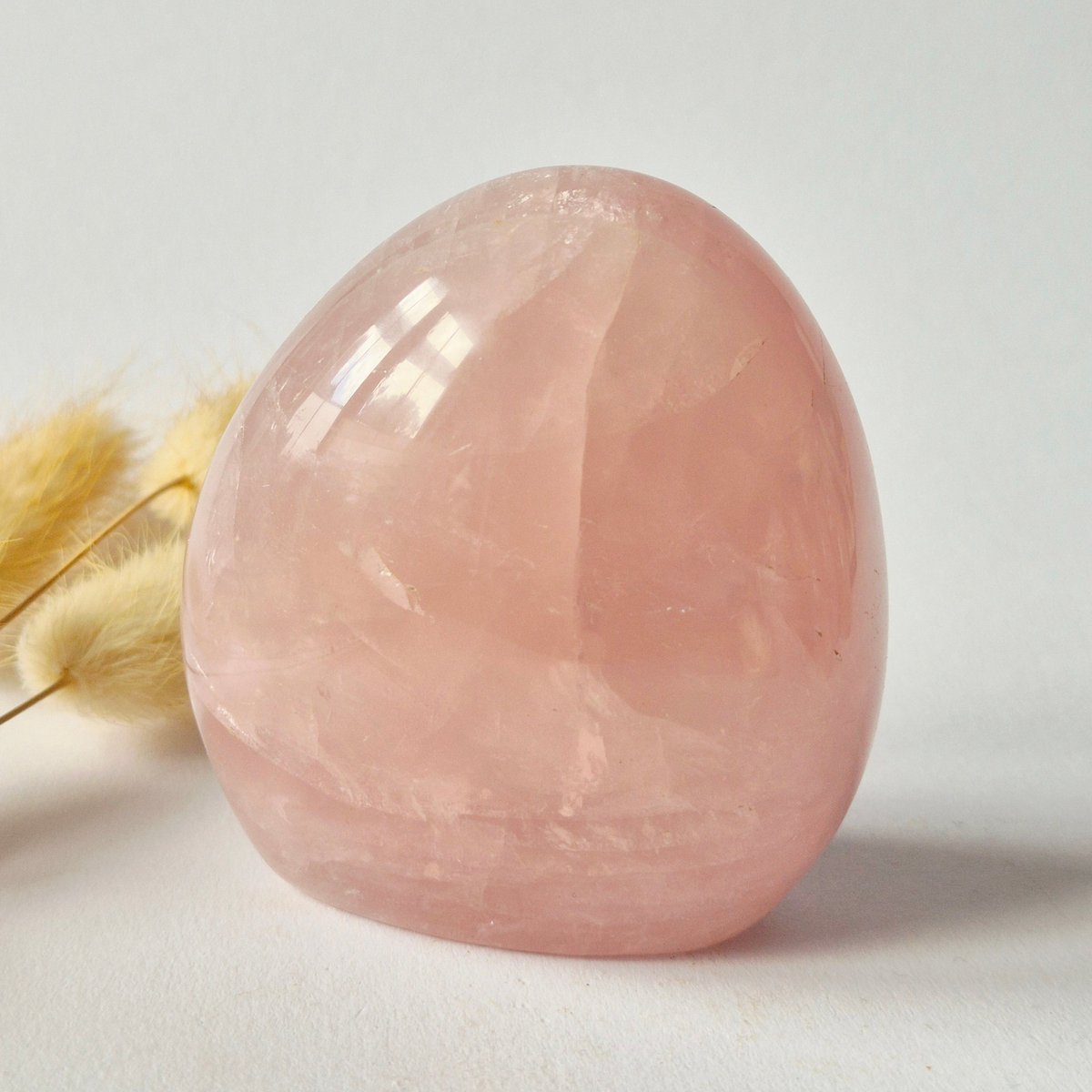 Premium Madagaskar Rozenkwarts Freeform – Gepolijste Edelsteen
