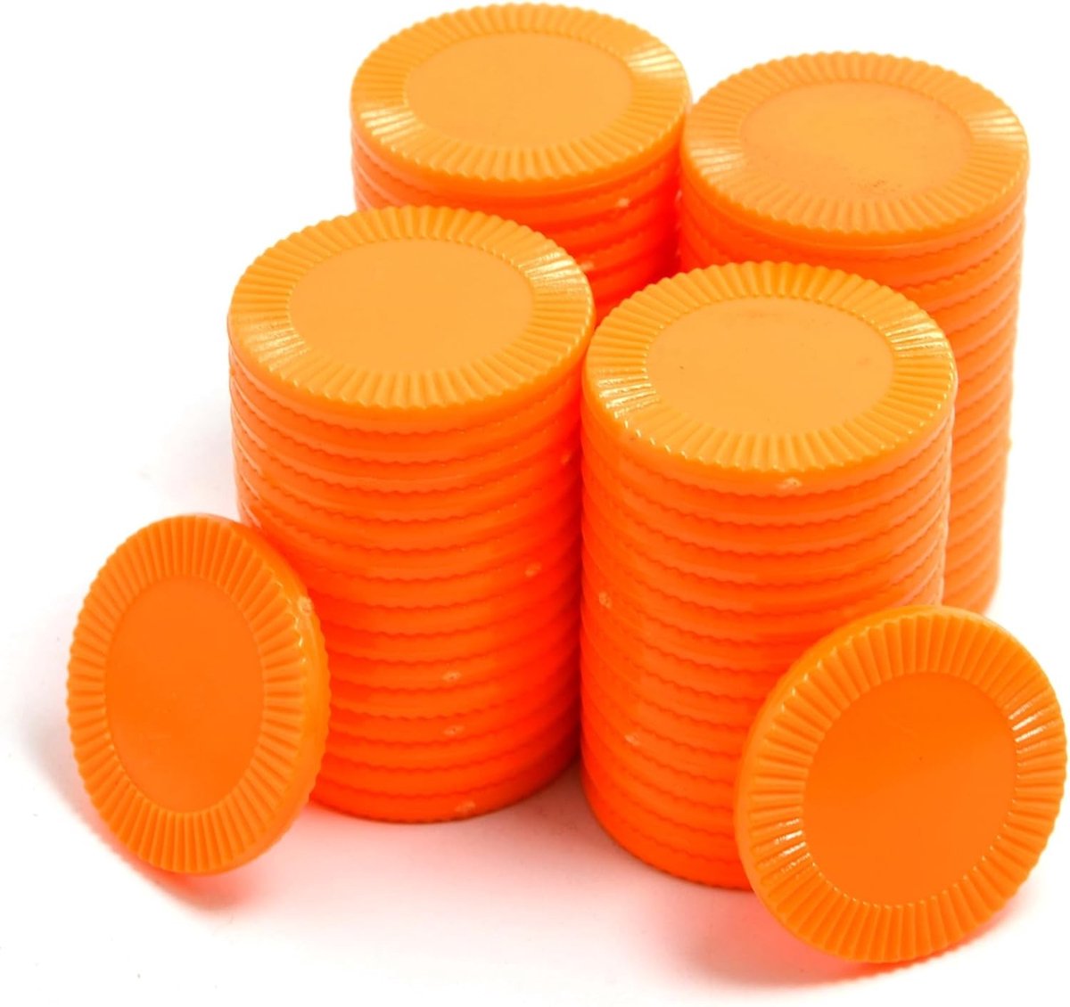 32mm Opaque Plastic Poker Chips in Sunflower Kleur - 64 Stuks Mini Spel Tokens met Opbergdoos voor Spellen en Toernooien