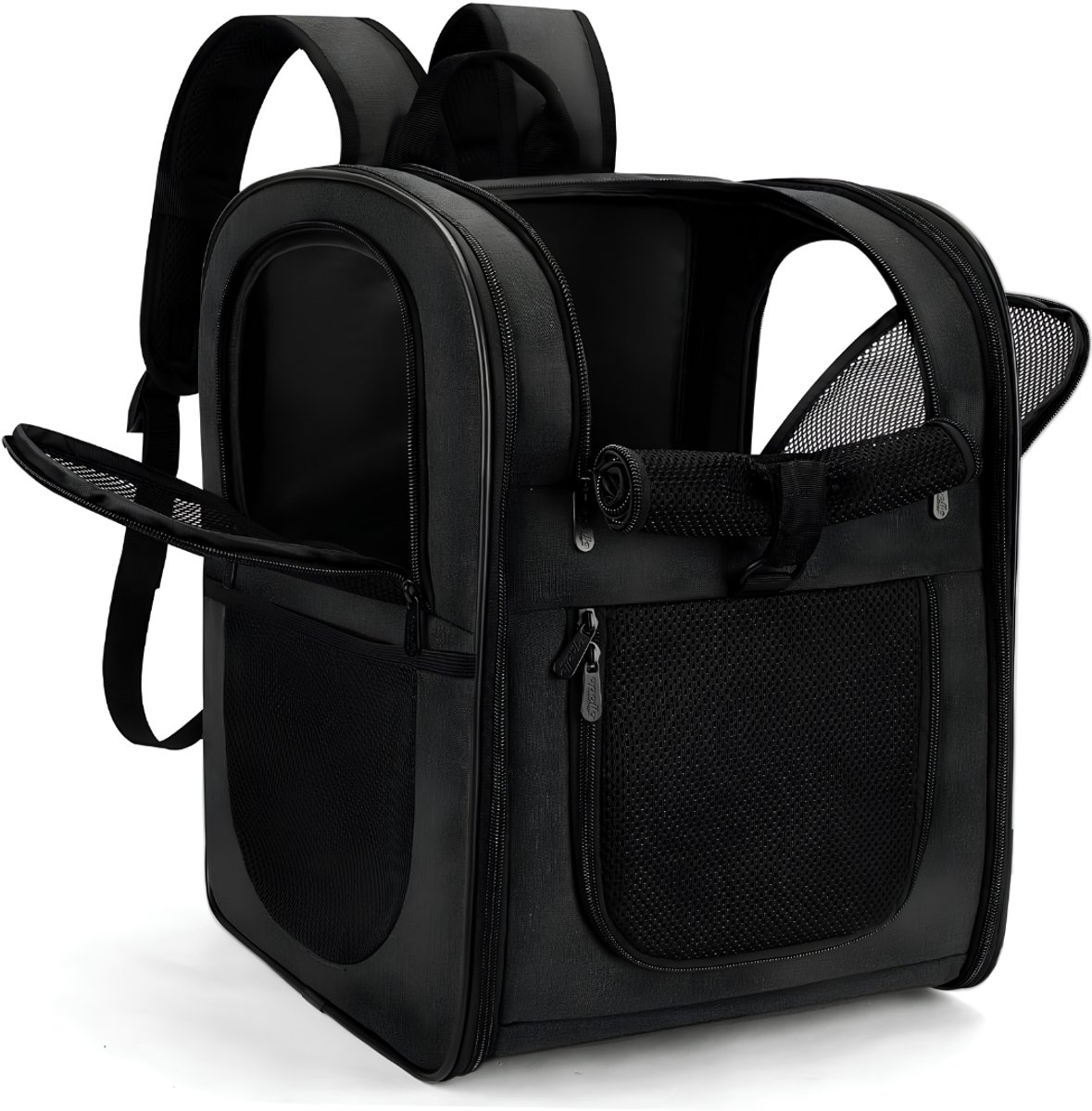 SP® Hondenrugzak - Tot 15 kg - Huisdierenrugzak - Huisdier Transporttas - Zwart - 41cm x 24cm x 30cm
