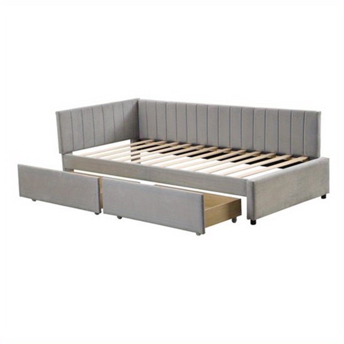 Slaapbank – Bedbank – Logeerbed – Bankbed – Bedbankje – 90x200 cm – Fluwelen Bekleding – M