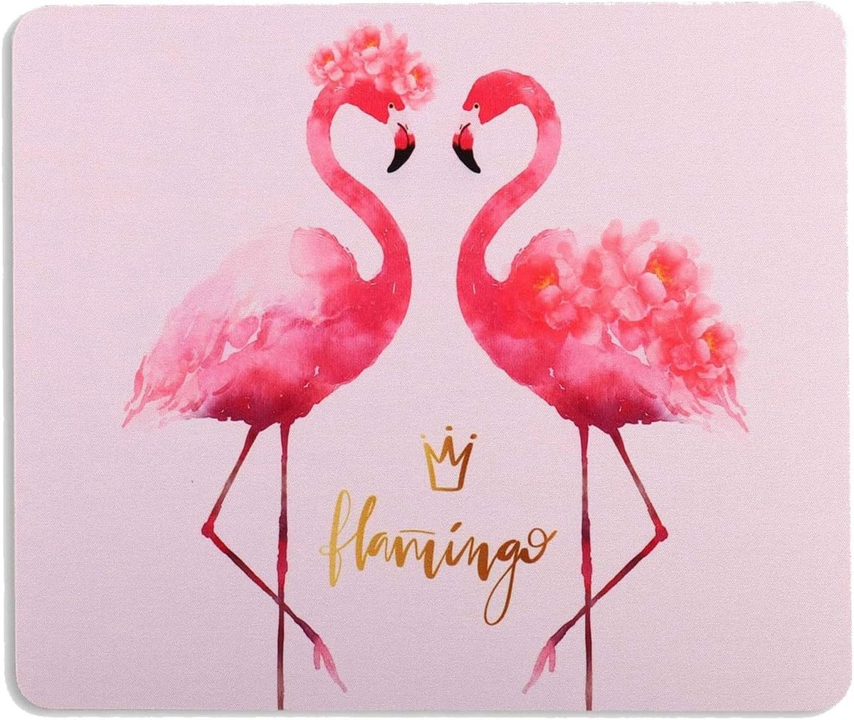 SnelShoppen - ELLENNE Mouse Pad 240x200 mm | Flamingo Design Roze | Ultra-Lycra Oppervlak | Antislip Wasbare Muismat voor Thuis, Kantoor, Laptop, PC,