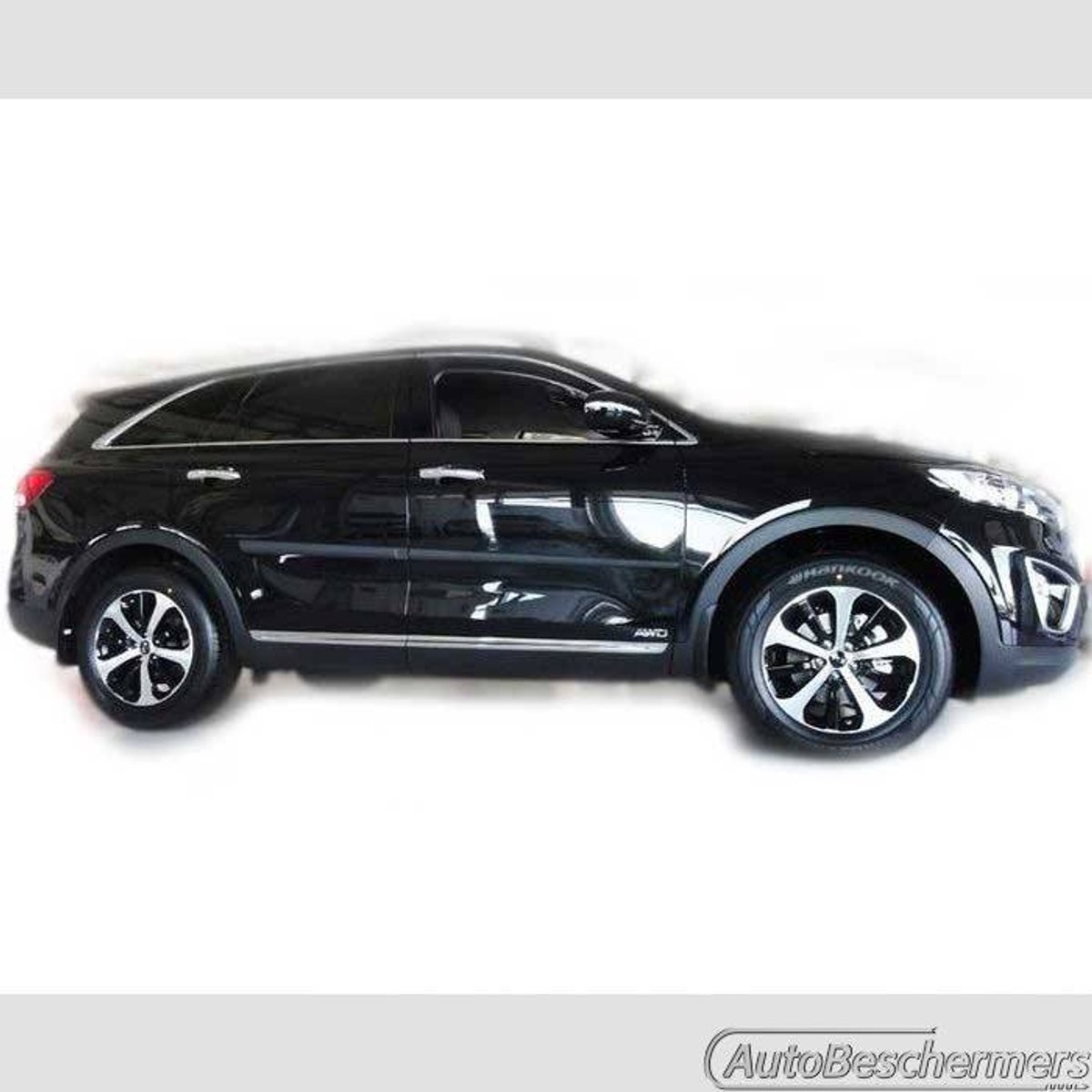 Stootlijsten set zwart voor Kia Sorento 01.2015-. De stootstrips zijn zelfklevend. Set a 4 stuks (#1520)