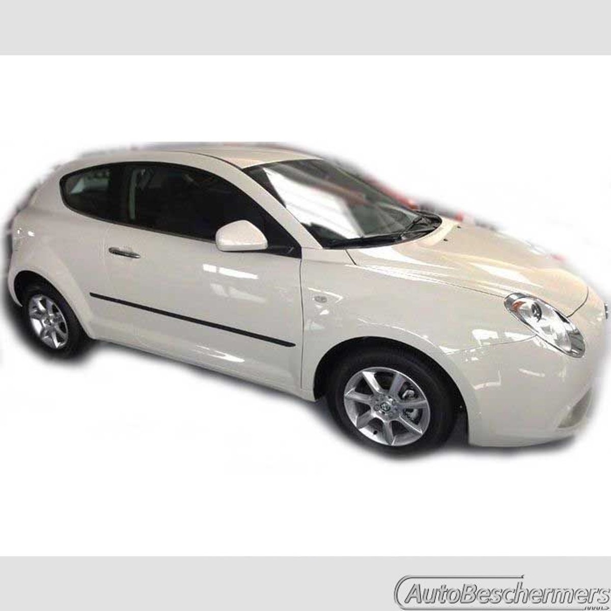 Stootlijsten set zwart voor Alfa Romeo MiTo 09.2008-. De stootstrips zijn zelfklevend. Set a 4 stuks. (#0044)