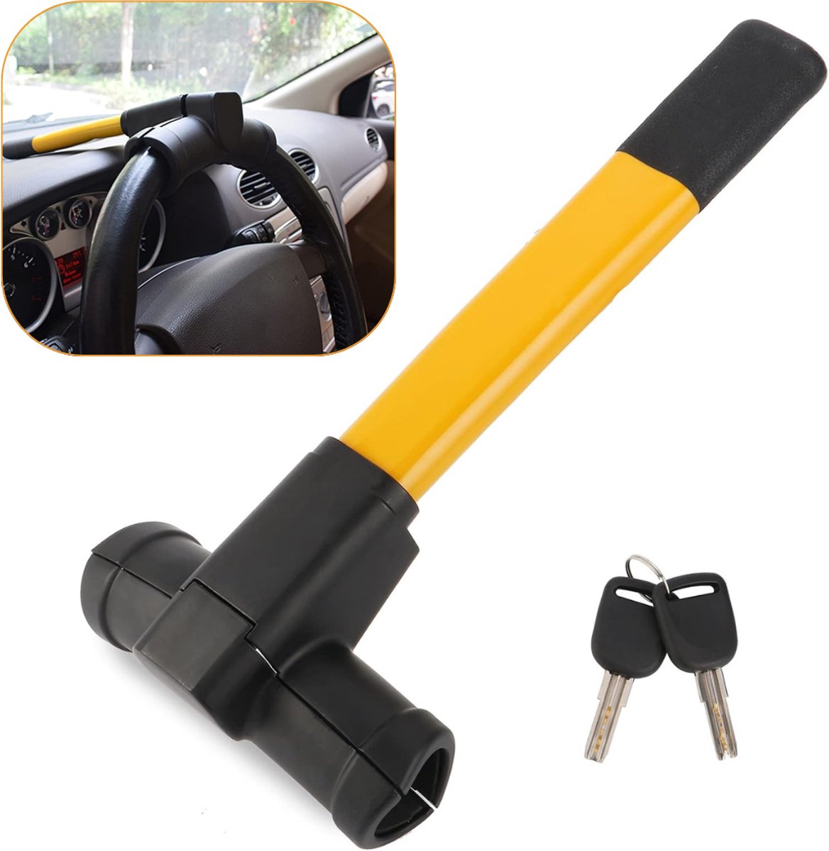 ApexArte® Stuurslot Auto - Autoslot Camper - Pedaalslot