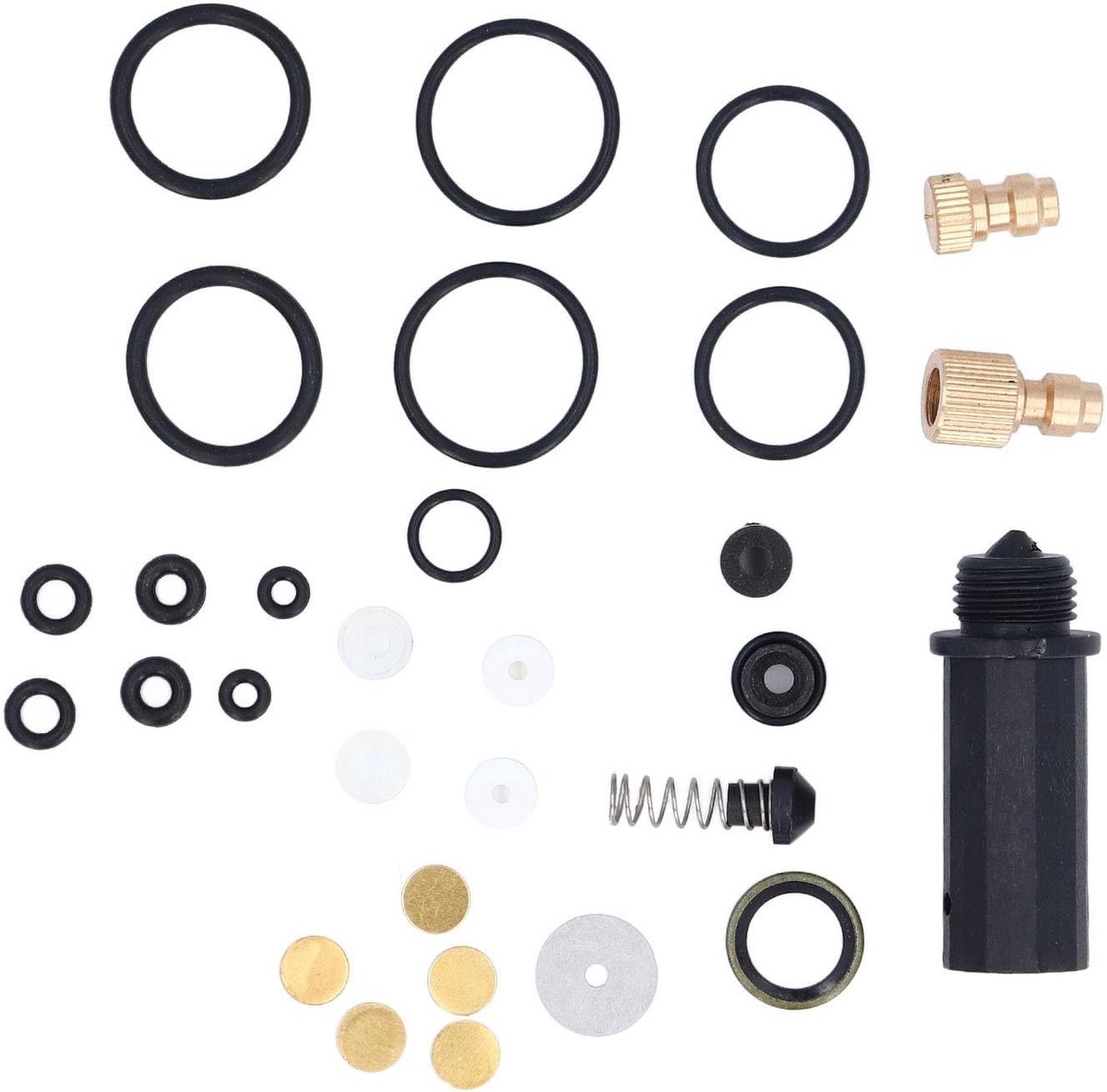 SnelShoppen - PCP Luchtcompressor Onderdelen Set - Hoge Druk 30MPA Adembeschermingsventiel, 31 Stuks, inclusief Sealing Ringen, Nozzles en Accessoires