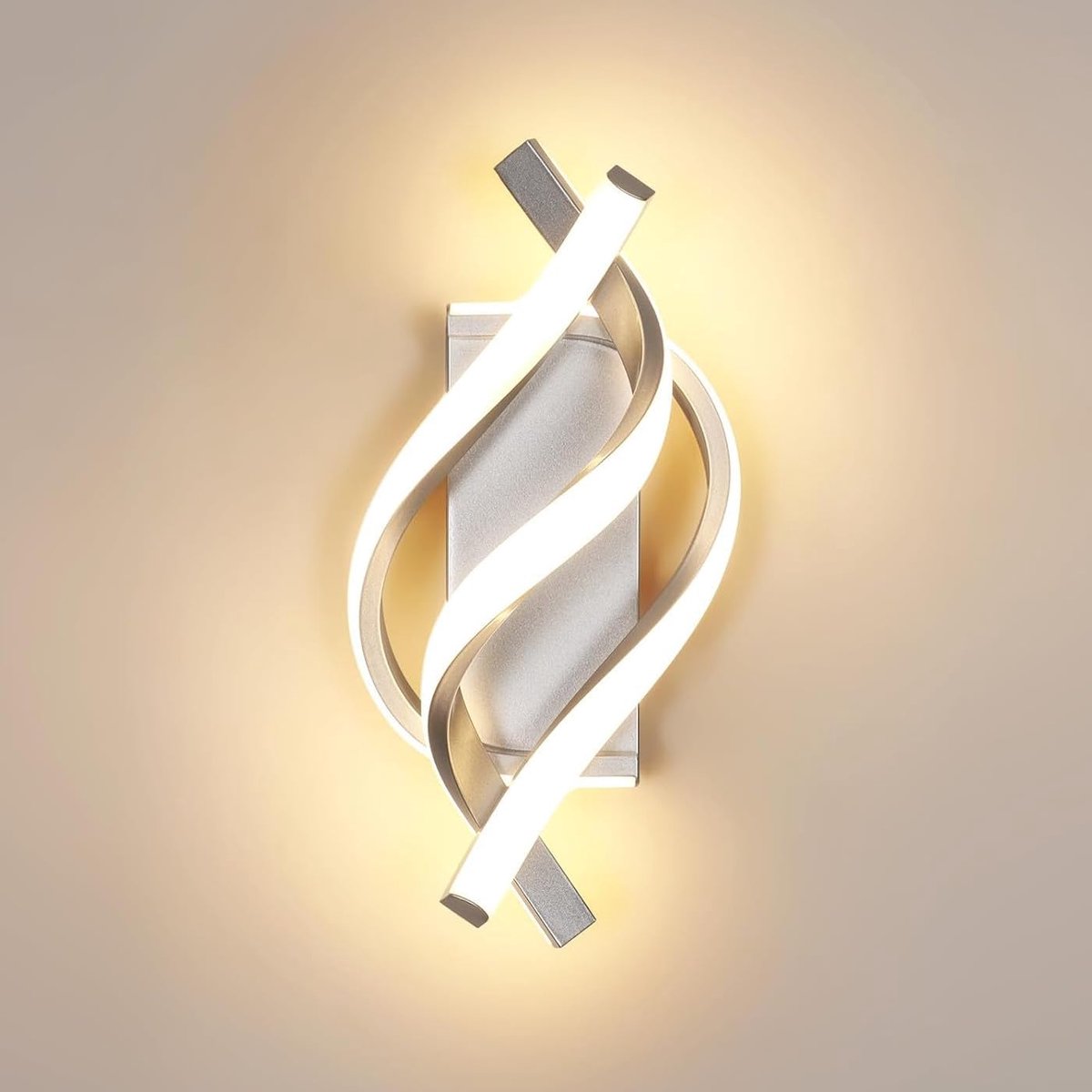 Riserva Vormvrije LED Wandlamp Zilver Modern Minimalistisch 22W 2475lm 3000K Warm Licht 220V voor Gang Trap Balkon Zolder