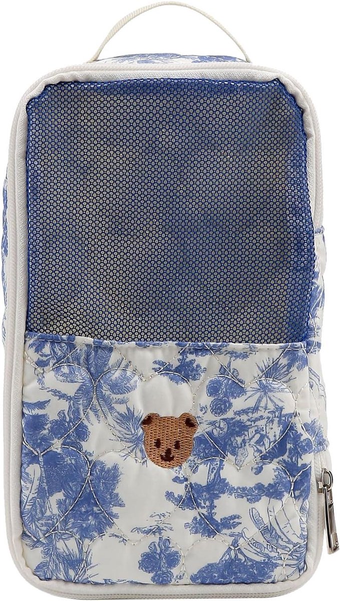 Baby Luier Tas - Organizer Pouch - Snelle Uitstapjes - Ademende Dubbellaagse Opslag - 25 cm - Blauw