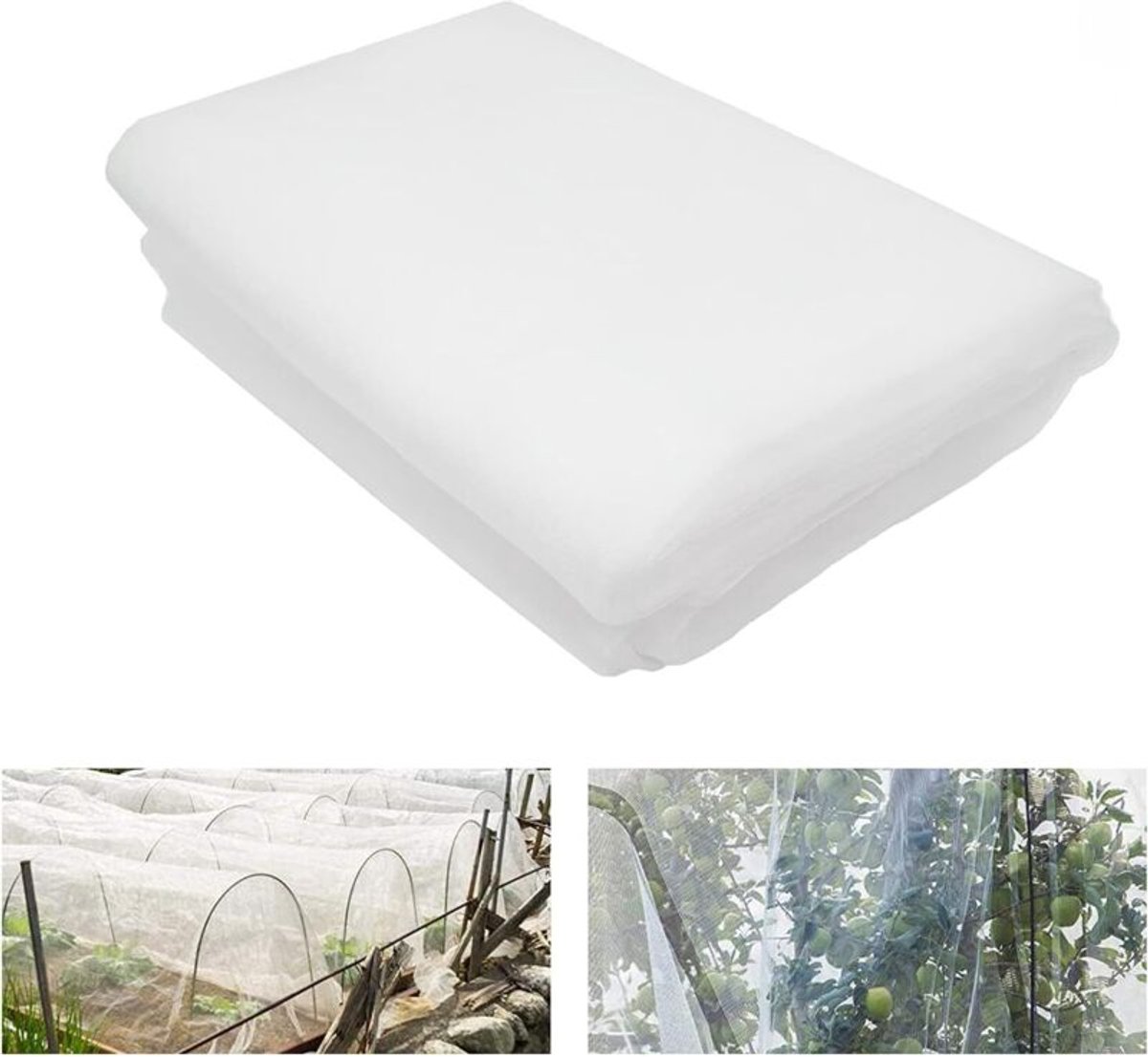 Vogel- en insectennet, tuinnet, insectennet Geschikt voor de moestuin, fijnmazig insectennet, gebruikt ter bescherming van planten, bloemen, groenten en fruit, 3m x 10m.
