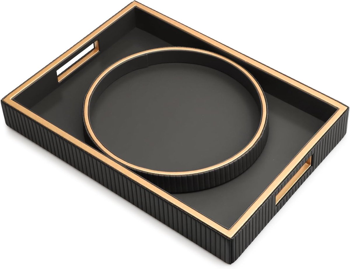 Leren Opbergtray voor Bureau - Decoratieve Organizer voor Cosmetica, Telefoon, Portemonnee en Bestek