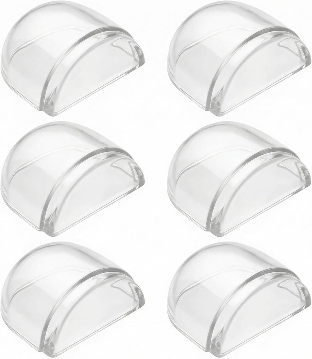 SnelShoppen - 6 Stuks Deurstopper Vloer, Zelfklevende Deurstopper, Transparante Vloerdeurstopper voor Glad Harde Vloeren, Perfect voor Tegels, Laminaa
