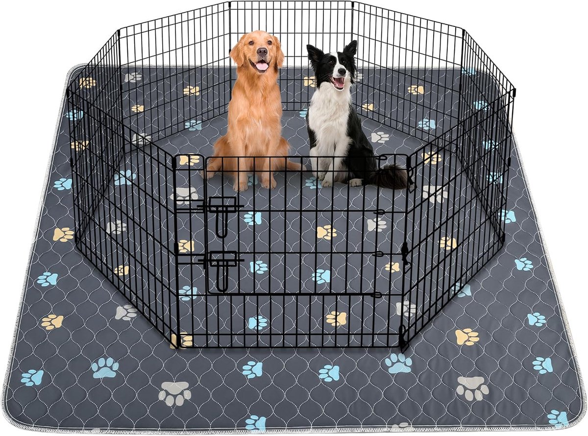 SnelShoppen - Washable Pet Urinary Mat 90 x 80 cm - 2 Stuks Herbruikbare Puppy Pads voor Honden, Katten, en Cavia's - Snelle Absorptie, Ideaal voor Bi