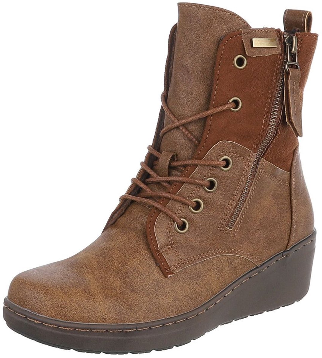 Veterboots met rits - enkellaars - dagelijks gebruik Mt:36