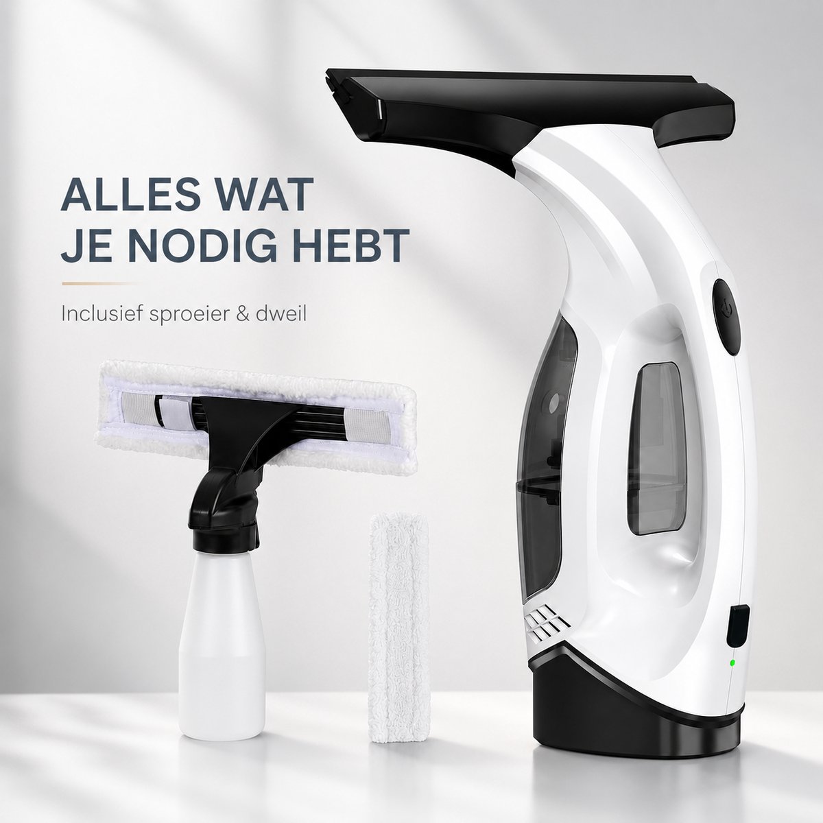 Golermo Elektrische Ruitenreiniger - Raamreiniger voor Ramen, Spiegels en Douchewanden thumbnail 3