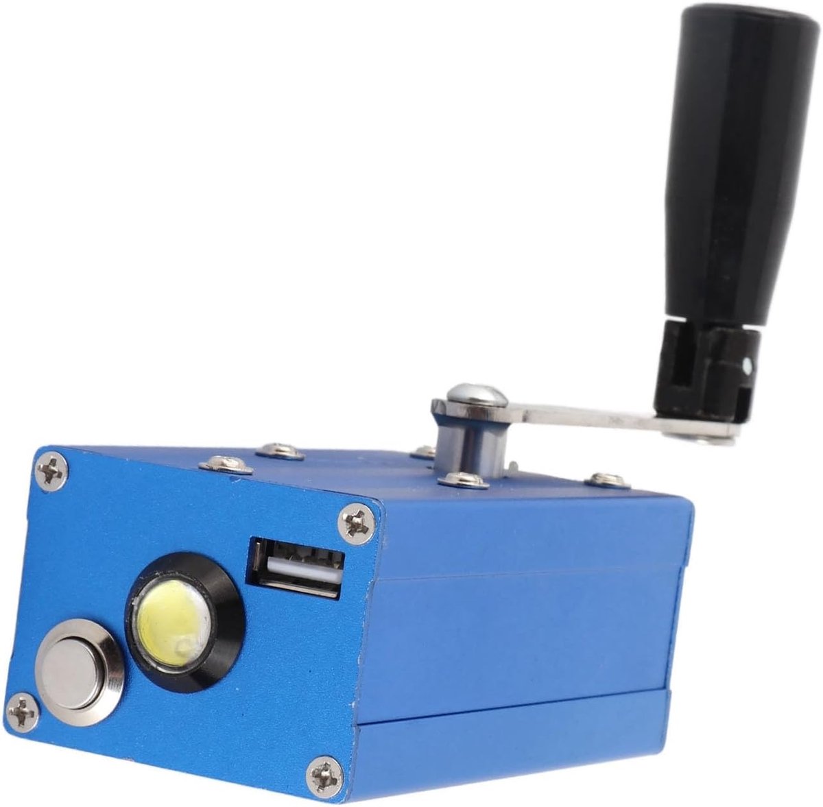 SnelShoppen - Handmatige Alternator Handcrank Oplader Powerbank met COB Licht voor Noodsituaties en Camping - Draagbare Elektronische Oplader