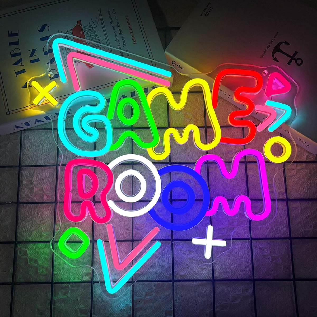 SnelShoppen - Game Room Neon Sign - Gaming LED Neon Licht voor Jongens Slaapkamer - Dimbaar Kleurvol Gaming Decor - USB Powered - Perfect als Gamer Ca