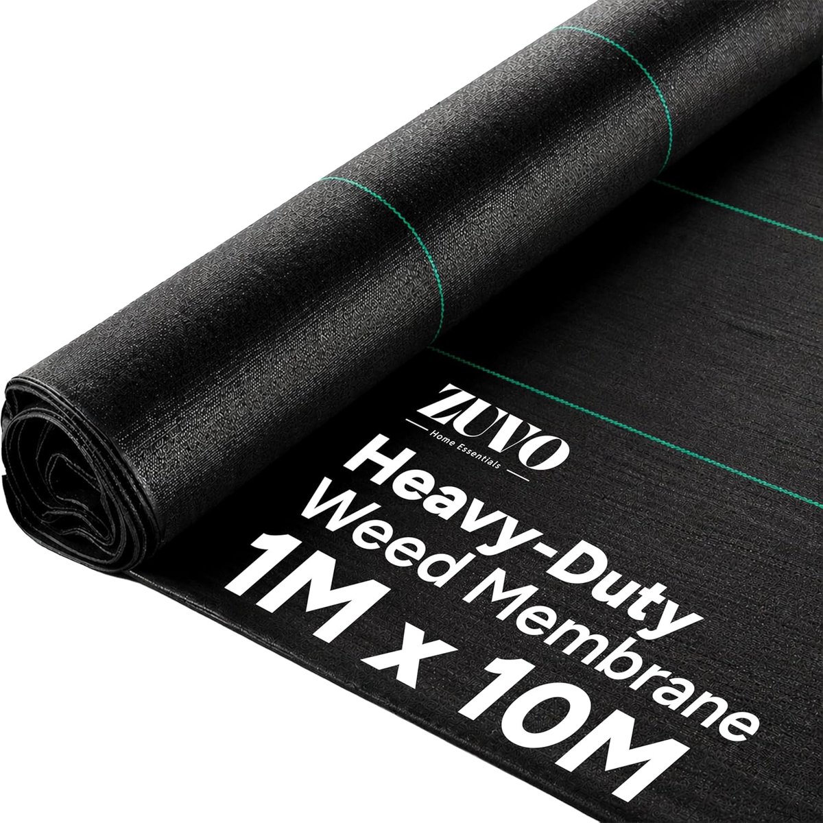 SnelShoppen - Zuvo Onkruidbestrijdingsdoek 1m x 10m - Duurzaam Tuindoek 100gsm - UV-bestendig Onkruidmembrane voor Tuinen, Bloembakken, Buitenruimtes
