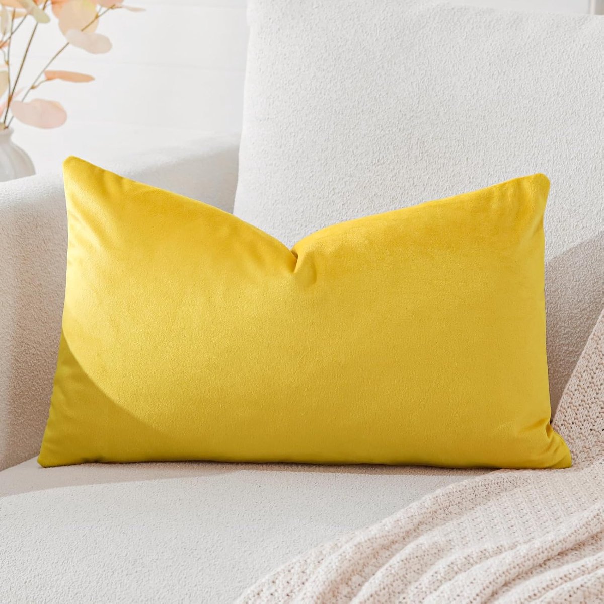 Fluwelen Kussenhoes - Decoratief - Voor Sierkussen - Goudgeel 40x60cm