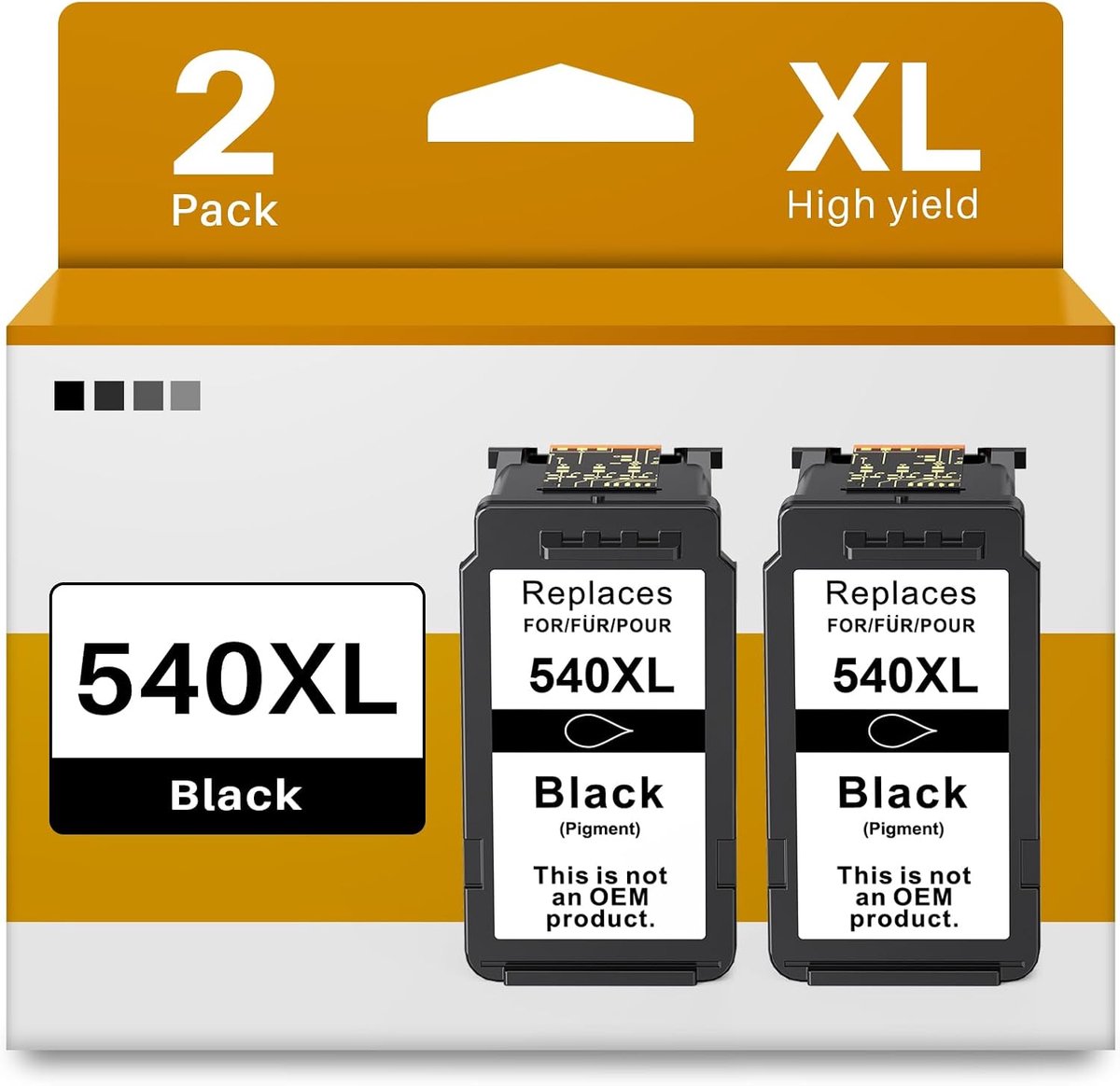 SnelShoppen - INK4U 540XL Compatibele Inktpatronen voor Canon 540XL MG3650S MG3650 MG3600 TS5150 TS5151 MG3150 MG3250 MX475 (Zwart en Kleur) - Hoge Op