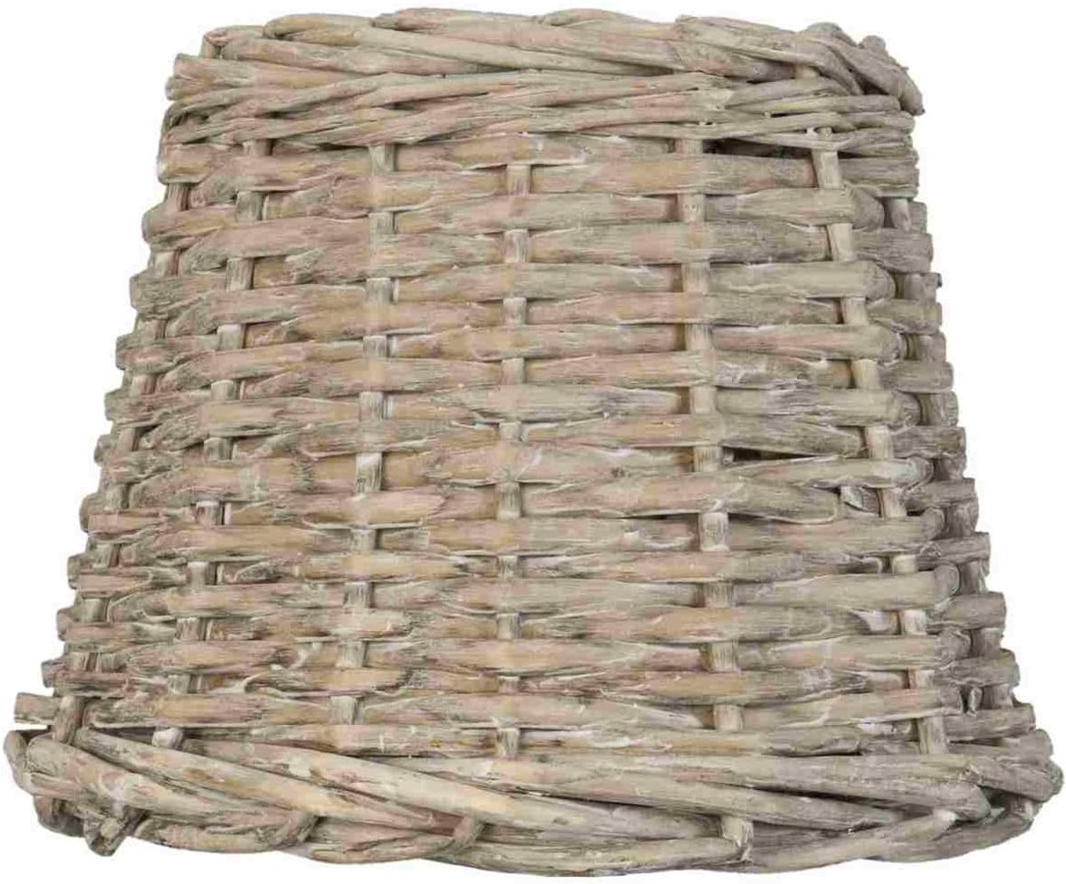 SnelShoppen - Rieten Lampenkap Natural Ø 20 cm - E27 Fitting - Voor Sfeervolle Verlichting in Woonkamer, Keuken, Slaapkamer, Tuin en Feestjes