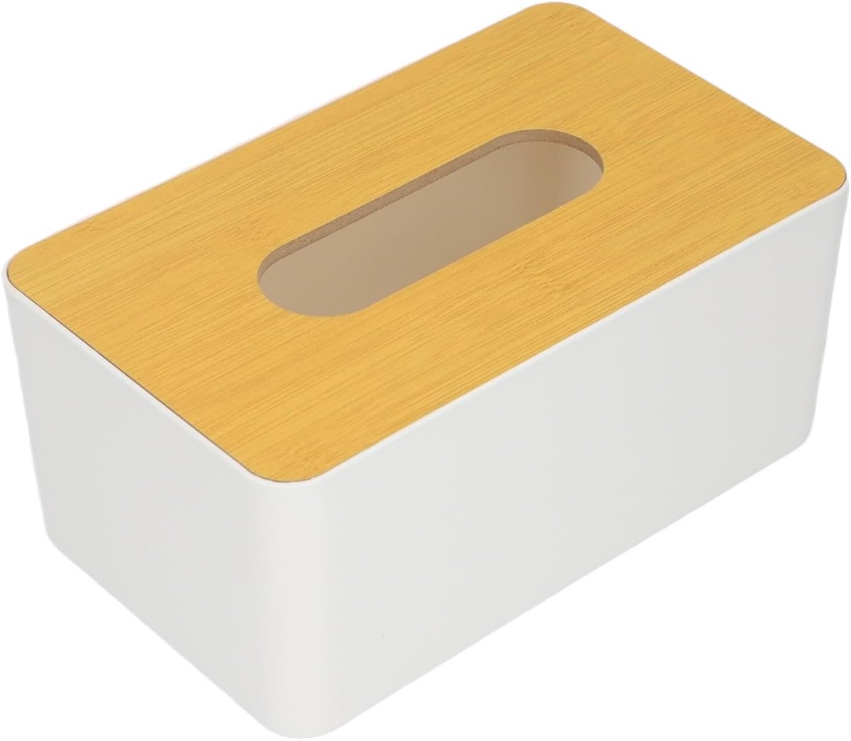 SnelShoppen - Garosa Tissue Box Cover - Bamboe/Wooden Hoes - Plastic Tissue Box Houder - Napkin Holder Organizer - Voor Woonkamer, Badkamer, Auto, Bur