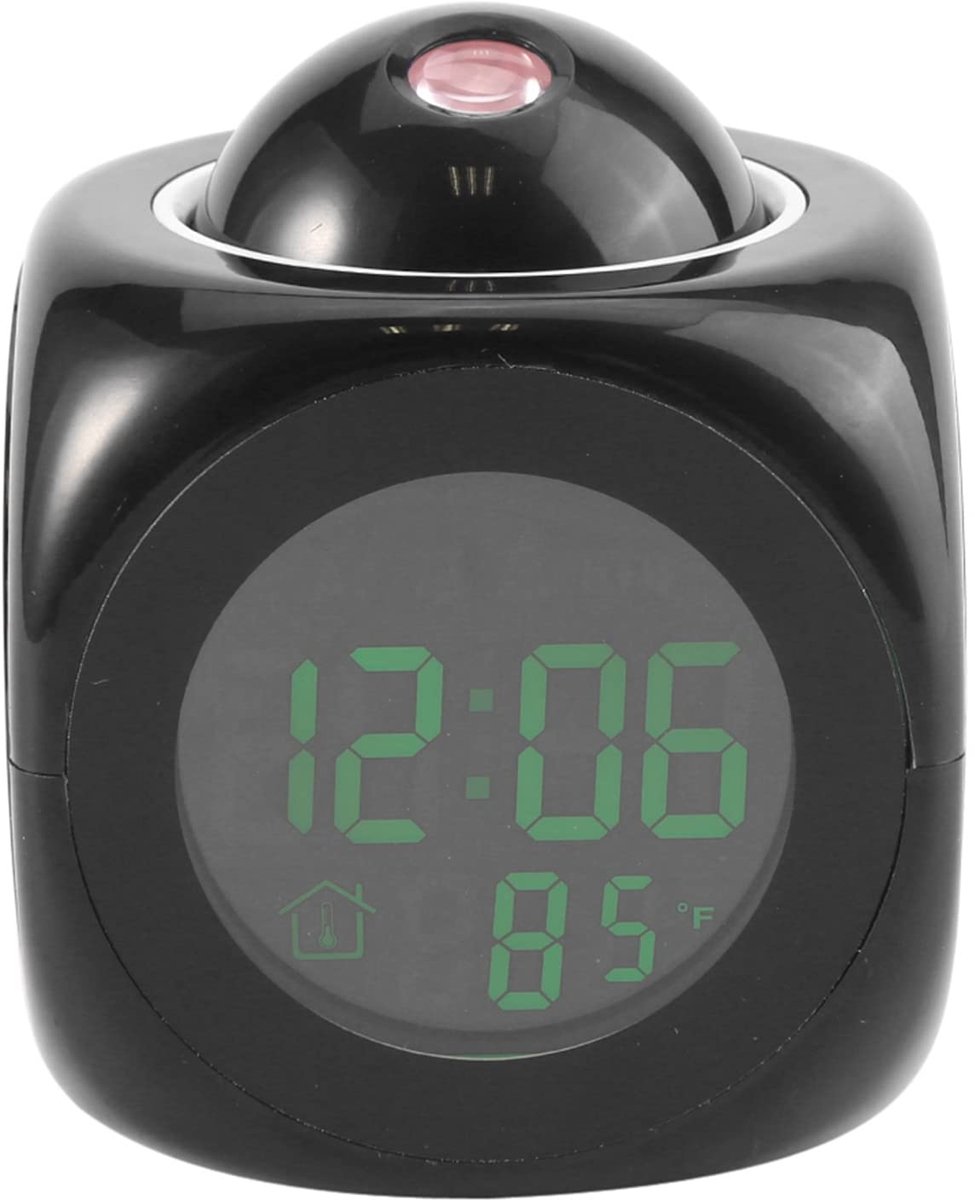 Dailygoods - Digitale LCD-wekker - Multifunctionele wandprojectie - Blauw of groen - Spraaksprekingen - Binnen gebruik - Tijdweergave en temperatuur