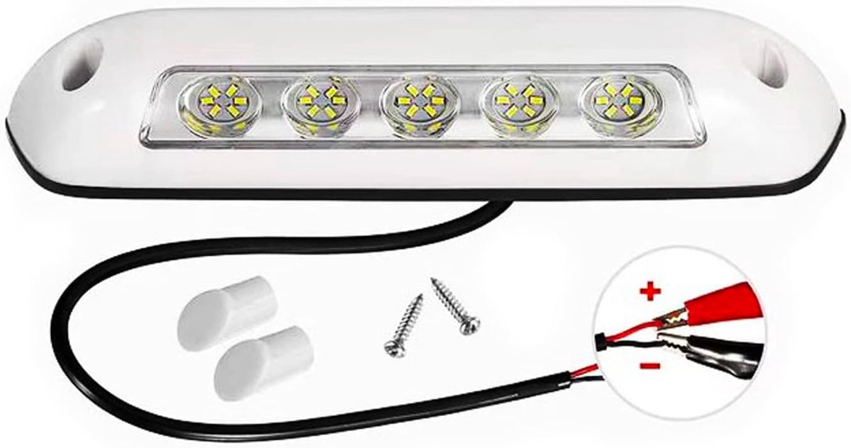SnelShoppen - 12V LED Verlichting voor Motorhome, Caravan, Luifel, Binnenverlichting, Waterdicht, Energiezuinig, Wit, Voor Camper en SUV