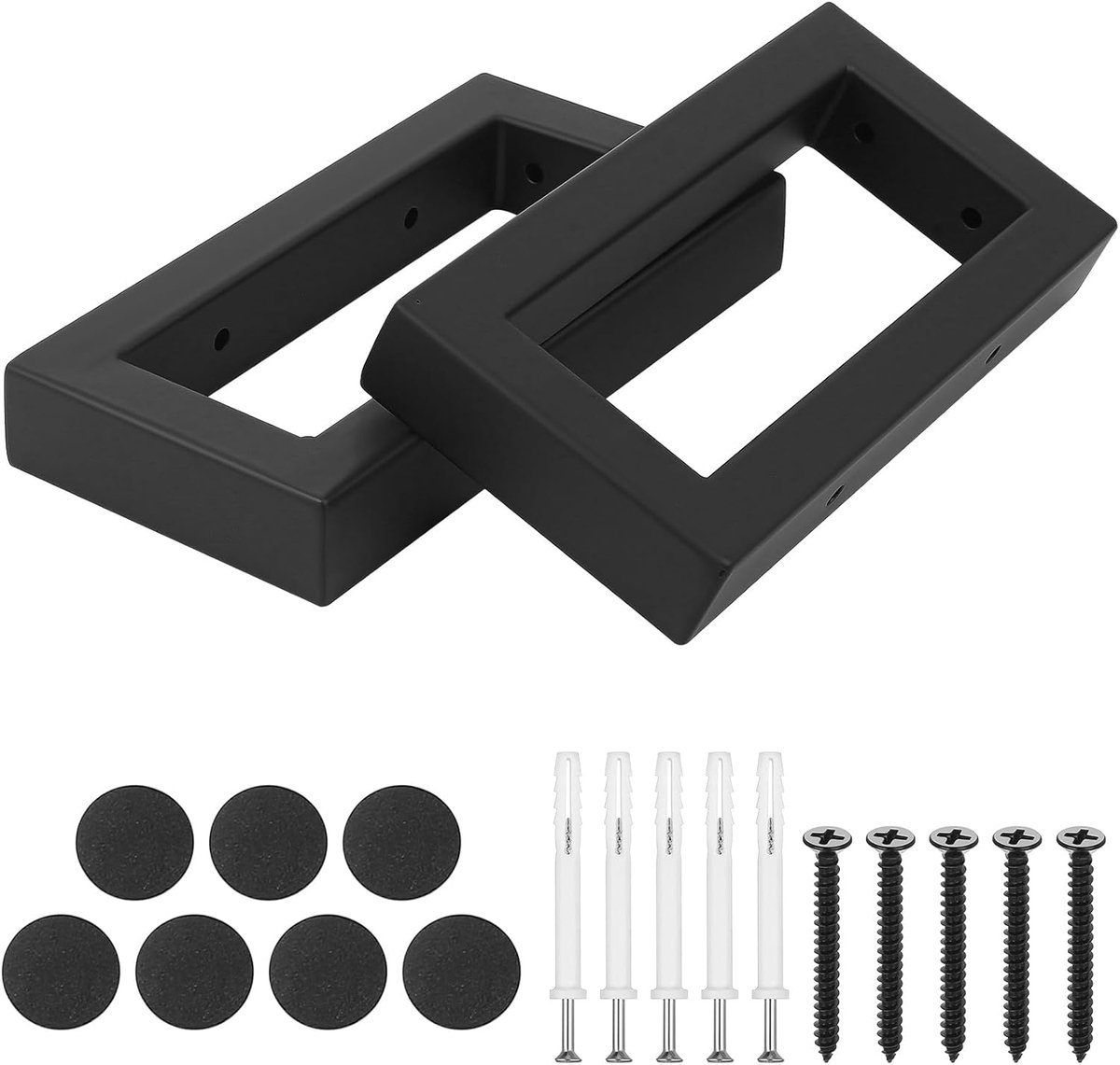 SnelShoppen - 2 Pcs Metalen Tafelpoten, Heavy Duty Rechthoekige Industriële Meubelpoten voor DIY Eettafel, Ontbijttafel, Barbureau, Bankkast, Sofa Pot