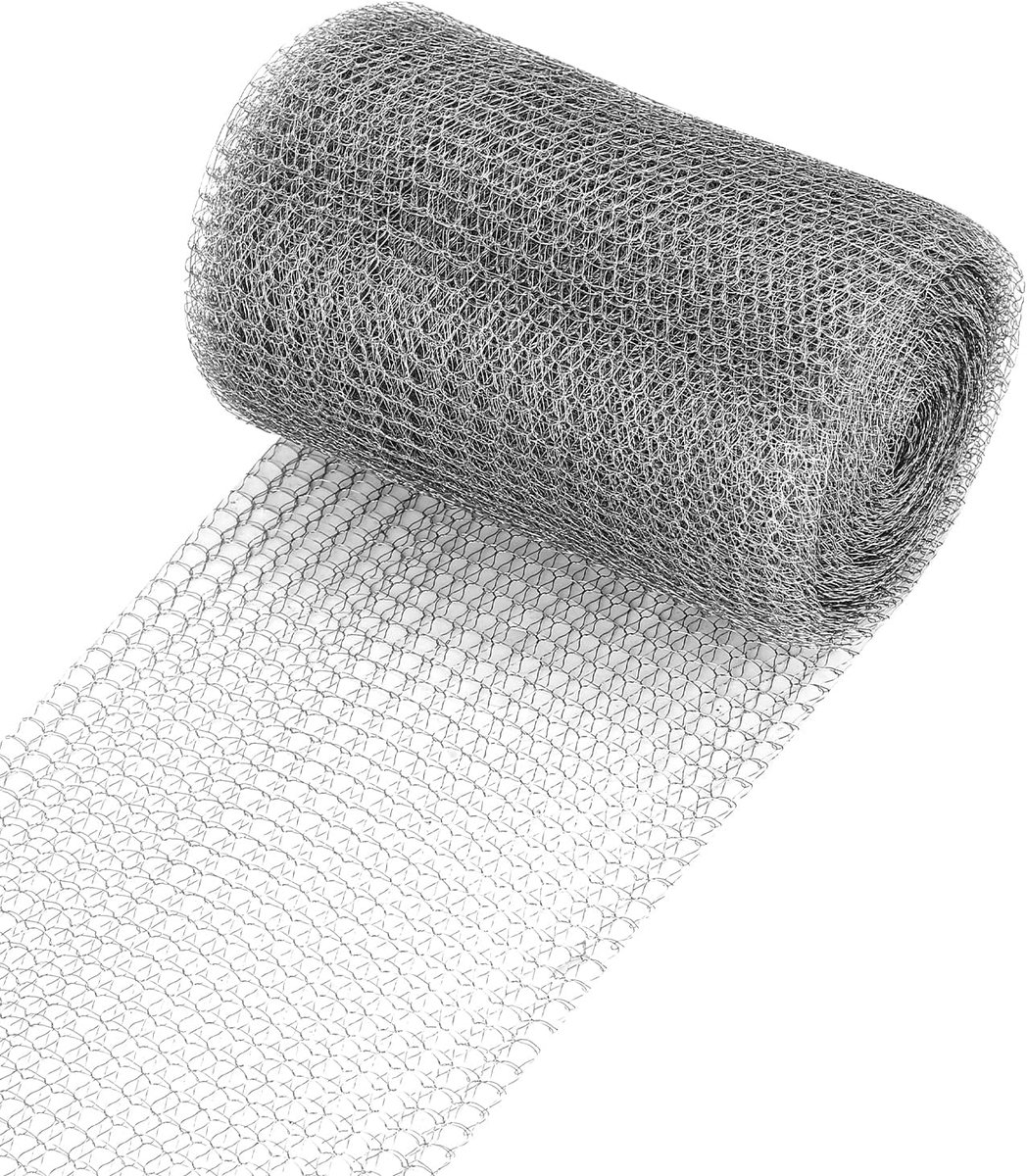 SnelShoppen - RVS Draadgaas 12,7 cm x 6 m - Roestvrijstalen Schutting, Draadnet voor Slakken, Bescherming tegen Ongedierte, DIY & Tuinprojecten