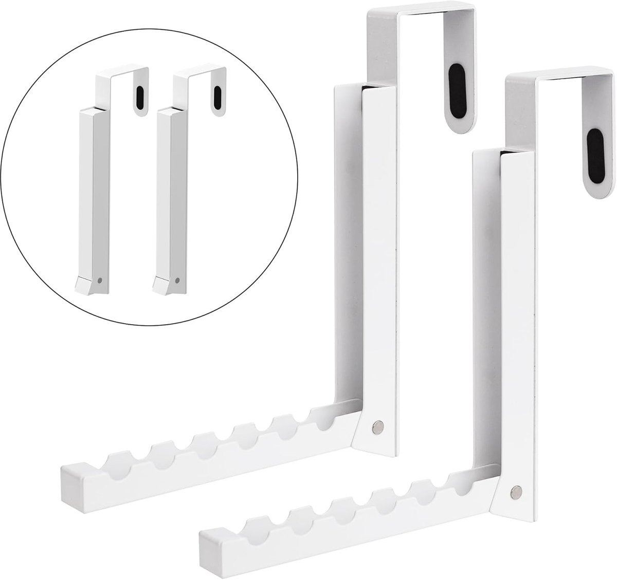 SnelShoppen - Opvouwbare Deurhanger Kleding Droogrek 2-Pack - Ruimtebesparende Hangende Kledinghangers voor Binnen - Compact en Draagbaar voor Wasruim