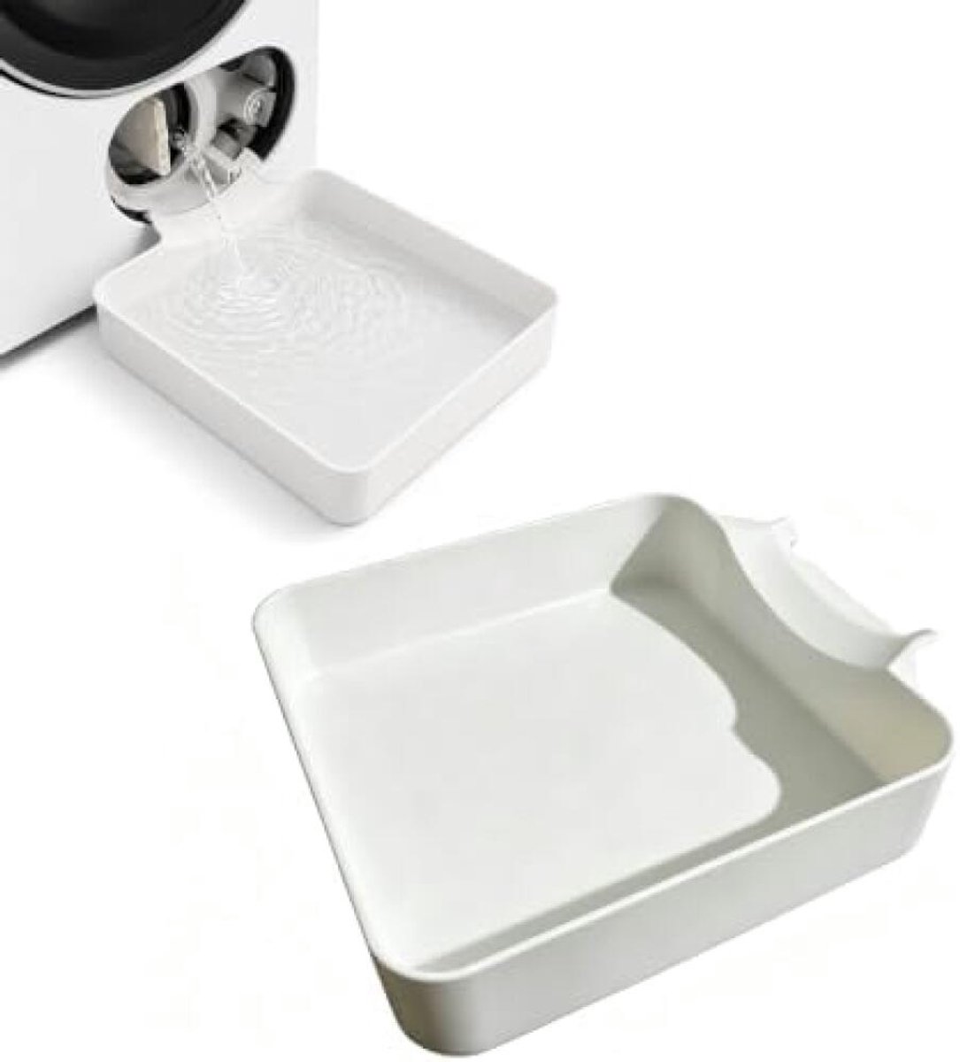 Lekbak Wasmachine - Opvangbak - Universele Wasmachine Lekbak -Afvoerbak Voor Wasmachines - 17.8 × 17.8 × 5 Cm - Eenvoudig Te Installeren - Afvoer Van De Wasmachine - Afvoerbak - Geschikt Voor Appartementen, Garages En Huurwoningen - Wit