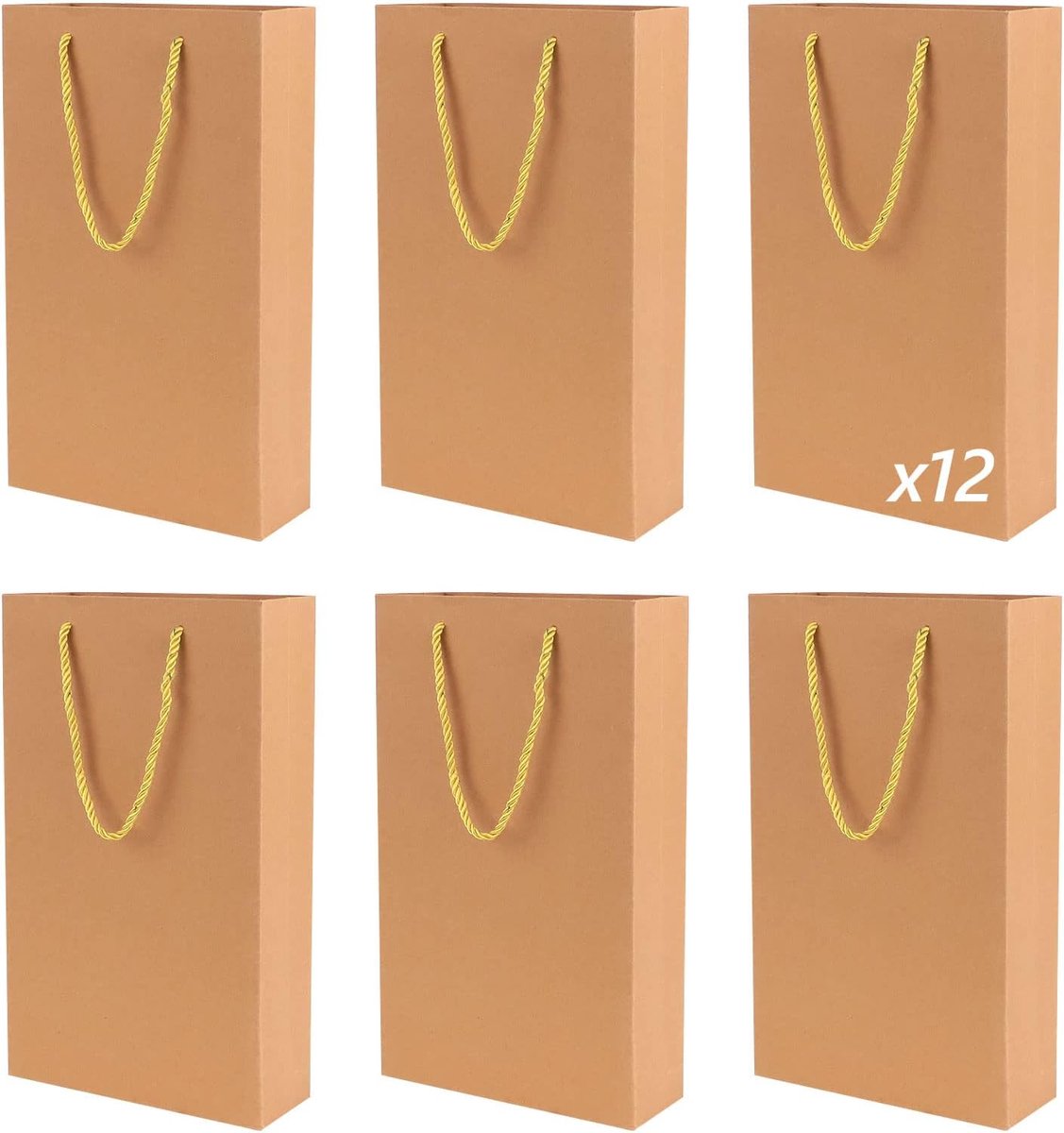 12 stuks geschenkzakjes, flessen, wijnzakken, 2 flessen, wijntas