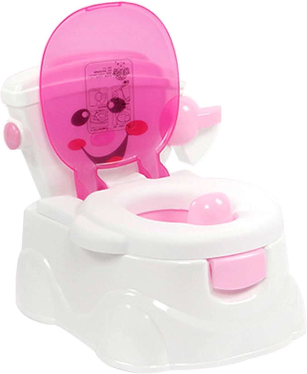 Potjestrainer Kinderen - Kindertoilet Plaspotje - Zindelijkheidstraining - Met Deksel Papierhouder - 36 x 20 x 42 cm - Roze