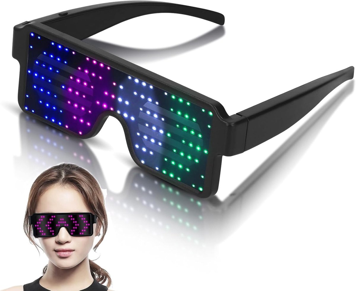 4 kleuren Usb oplaadbare dynamische LED-bril licht decoratie voor bar