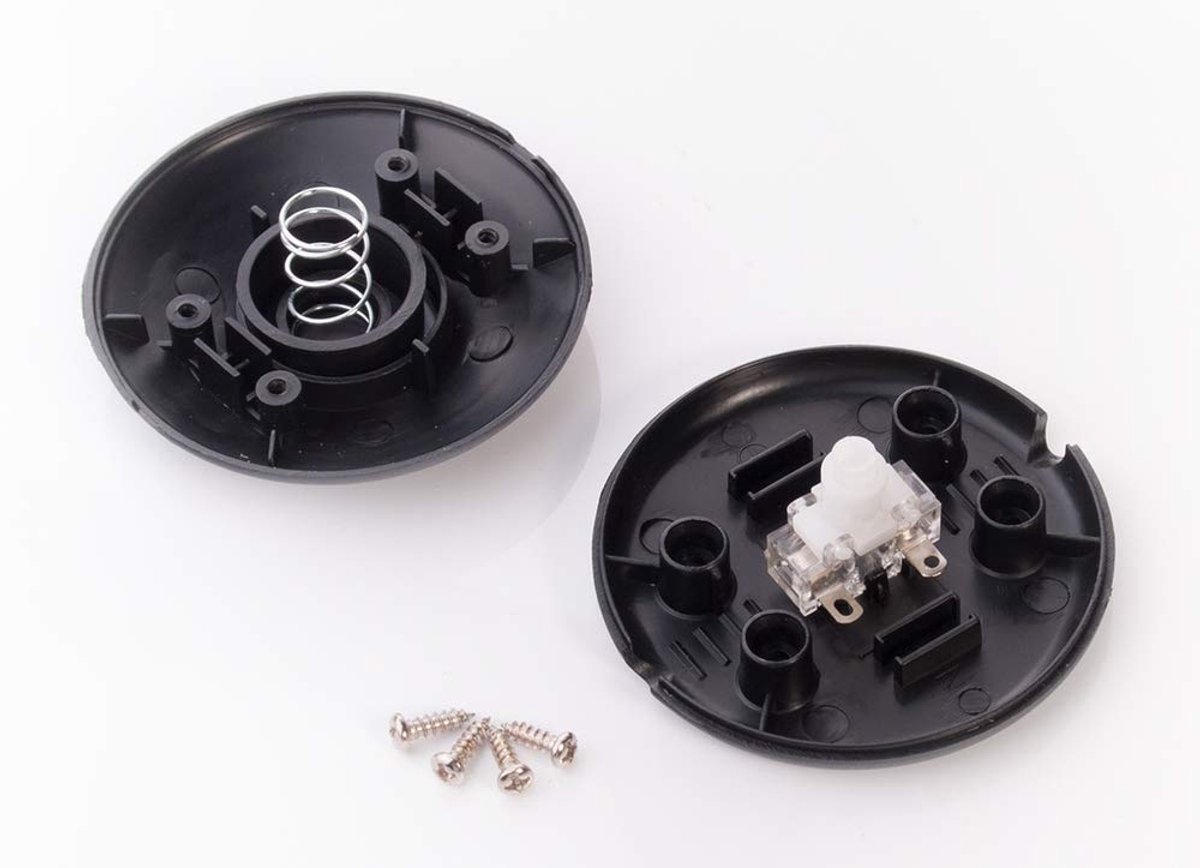edi-tronic Voetschakelaar, rond, zwart, 2A 250V, staande lamp