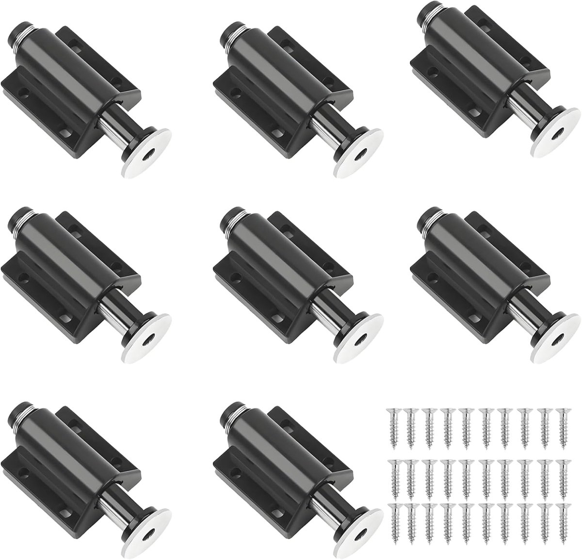 8 stuks magneetsnappers, zwarte magnetische deuropener