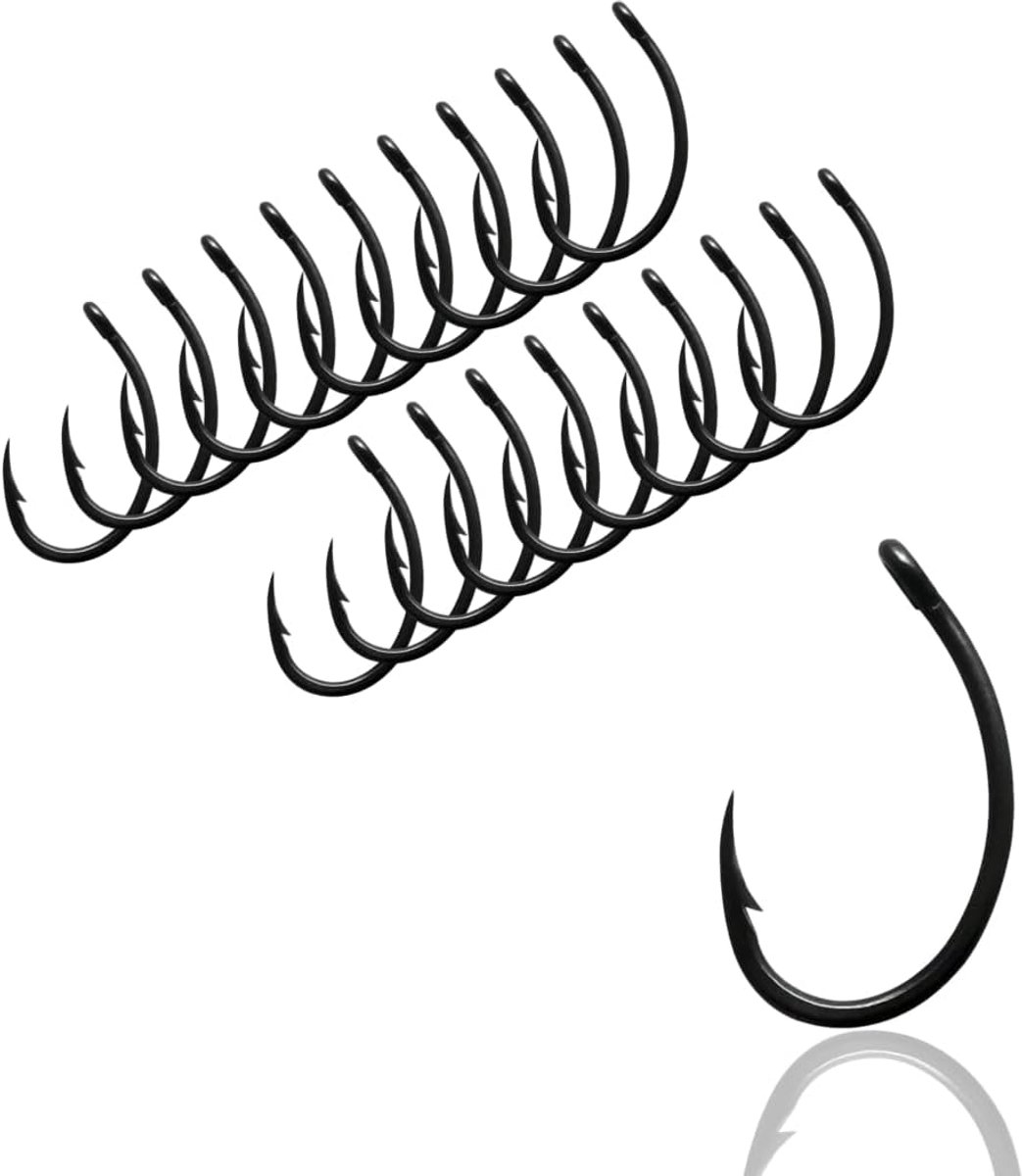 Haken, curve shank-laser, 3 x titanium legering, karperhaken