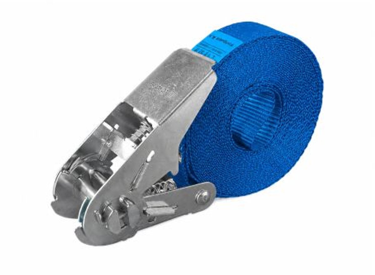Kortpack spanband met ratelgesp - spanband - tot 500kg belastbaar - 25mm x 5m - UV bestendig
