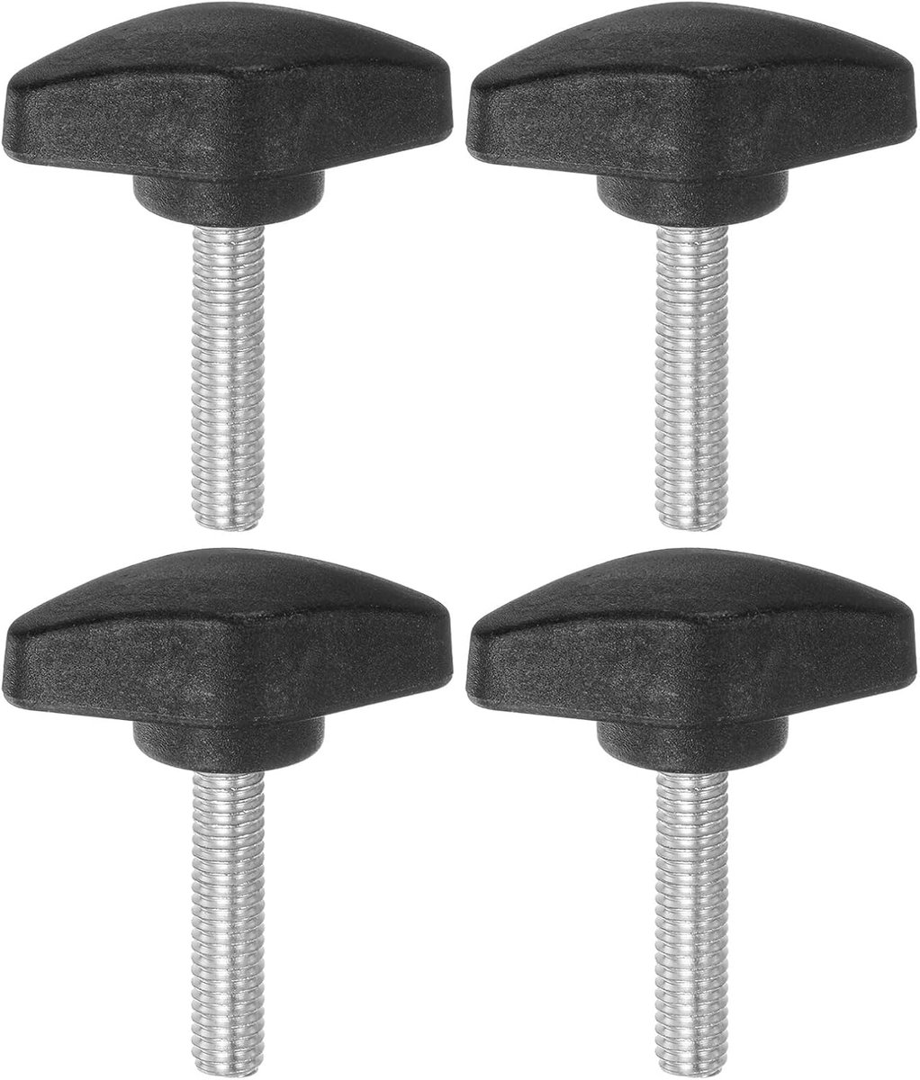 4 stuks kartelschroeven M6 x 30 mm vleugelschroef met T-vormige