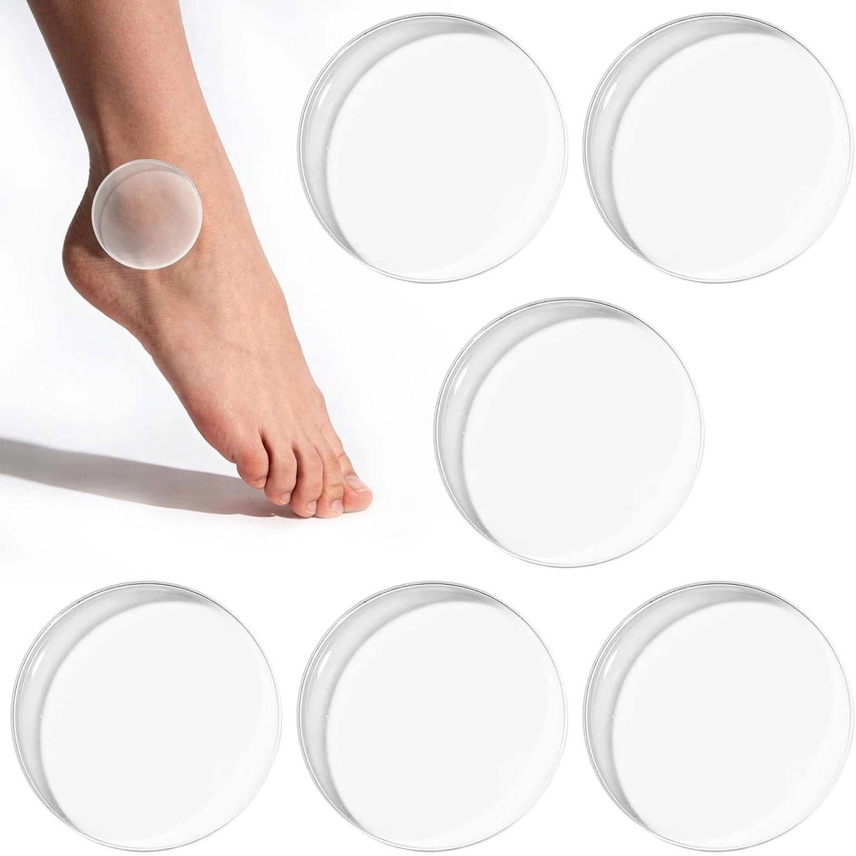 6 stuks enkelbescherming, gelpads, enkelbeschermer, siliconen
